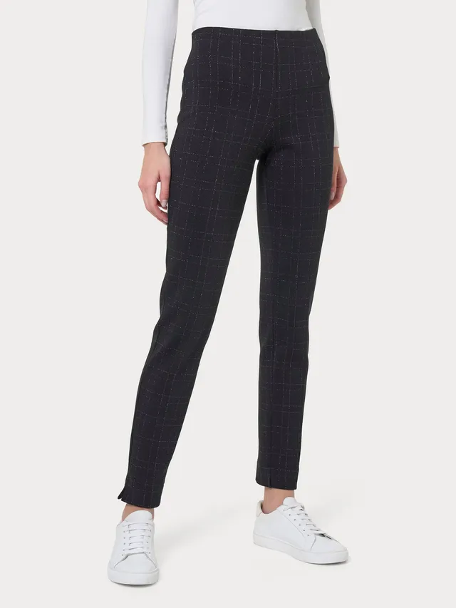 Ragno Eco Jacquard Pantalone Sigaretta Nero fantasia check