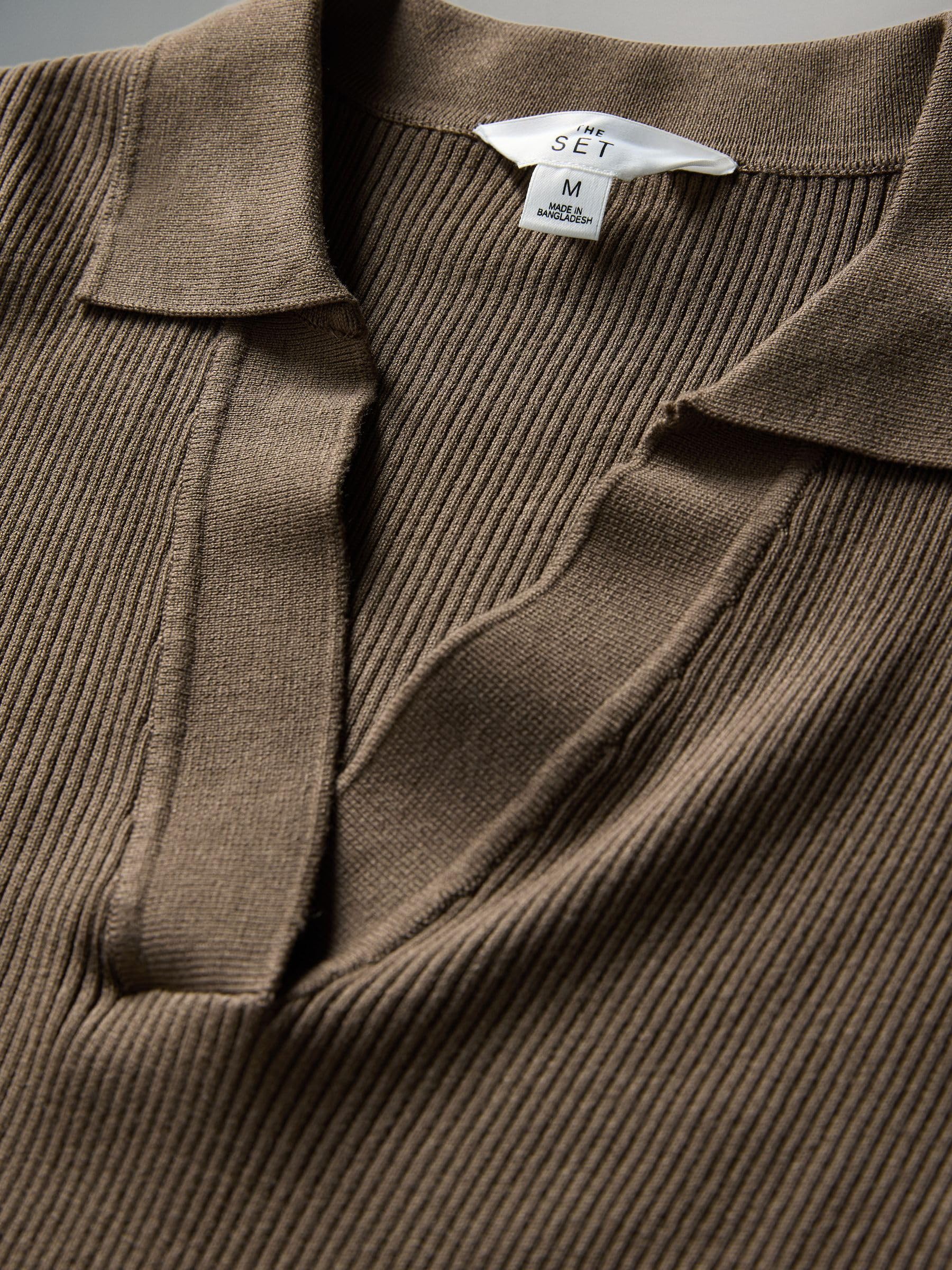 Next The Set maglia coste scollo V donna 3 pezzi polo