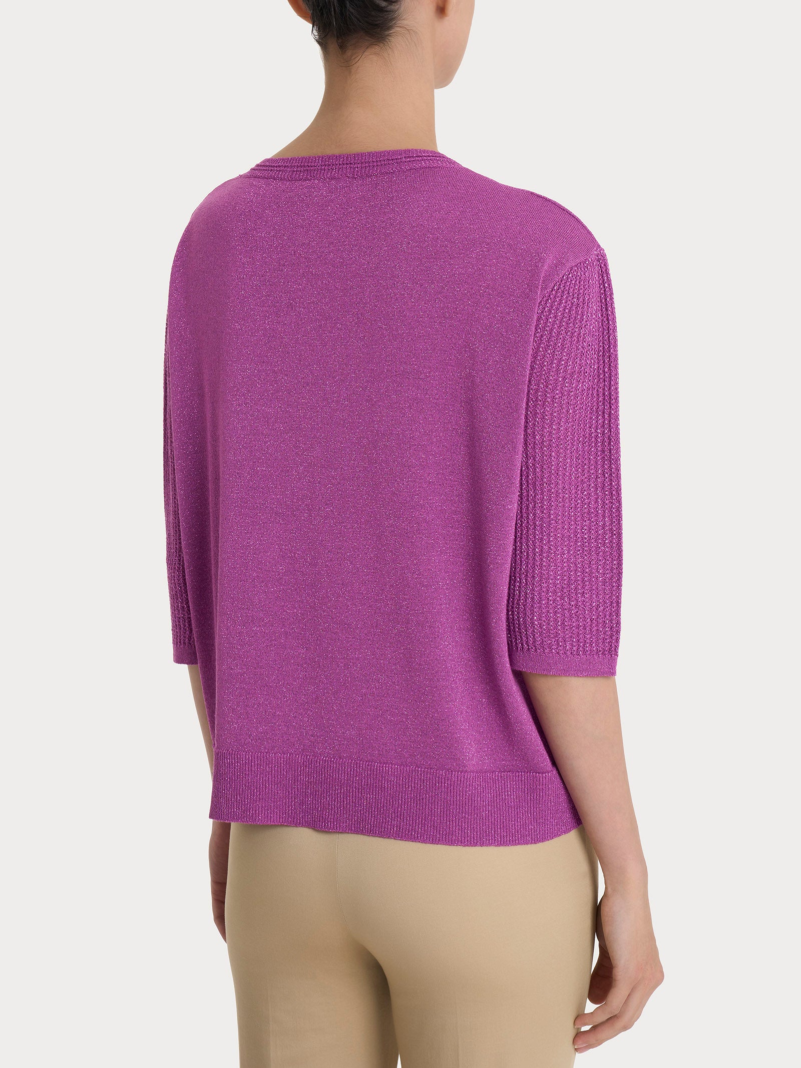Ragno Crêpe Lurex Maglia Barchetta Cattleya Orchid