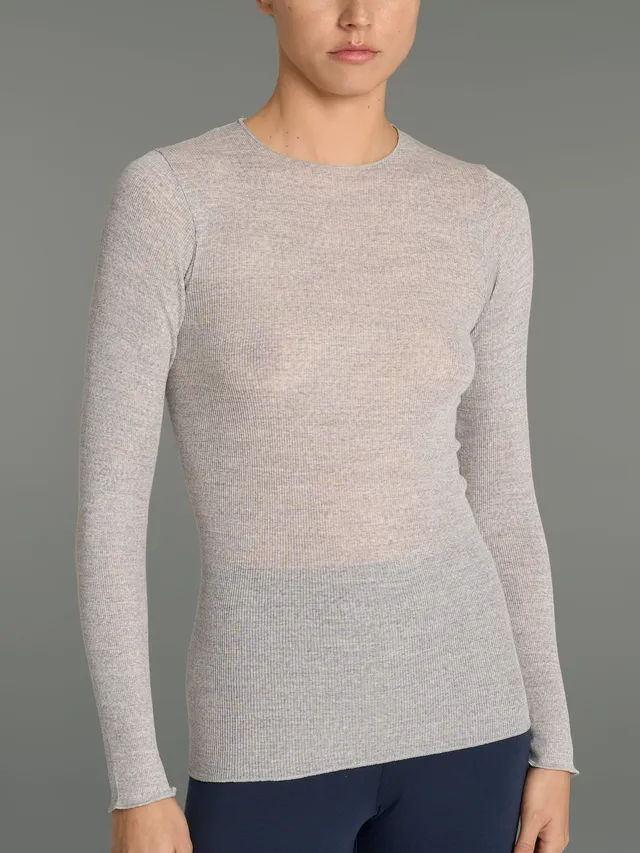 Ragno Lana Seta Maglia Girocollo Intima Vapore Mel.