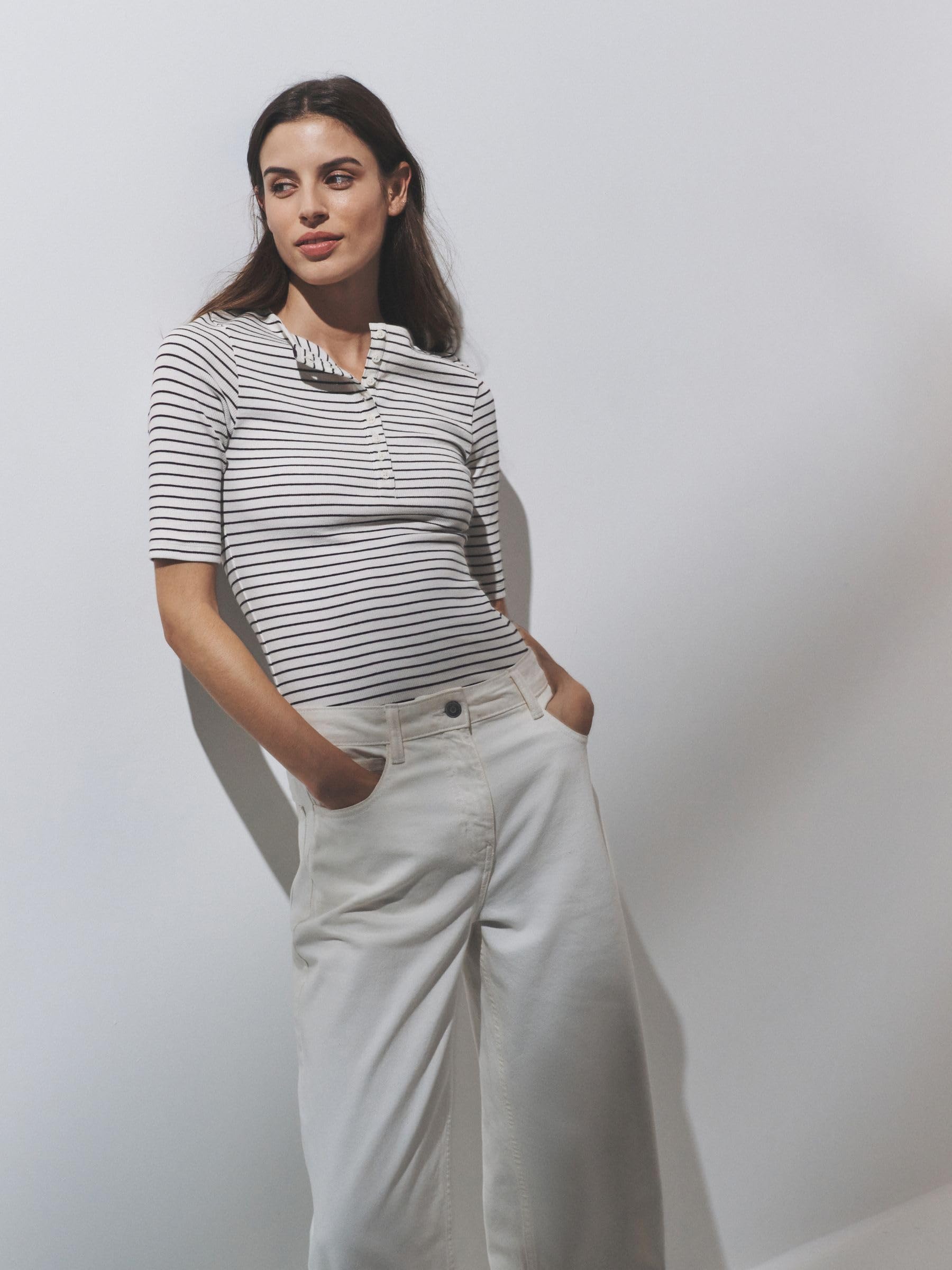 Geo Next THE SET T-Shirt Serafino Coste Donna 4 Pezzi Mezze Maniche