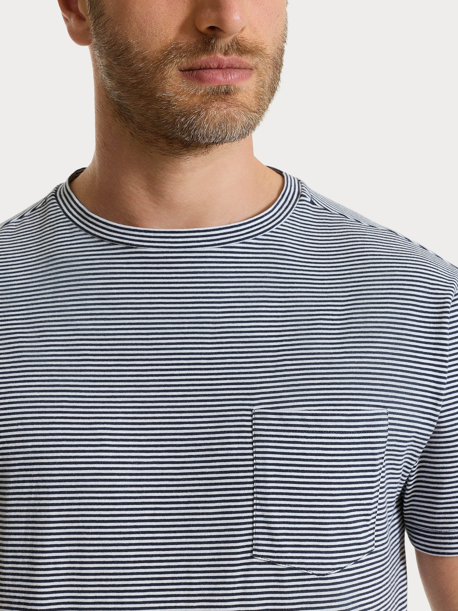 Ragno Heavy Duty T-shirt cotone micro righe Outer Space