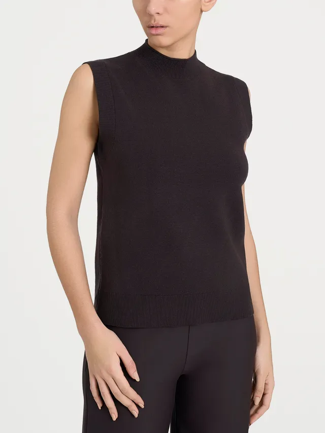 Ragno Super Soft Maglia Smanicata marrone collo lupetto