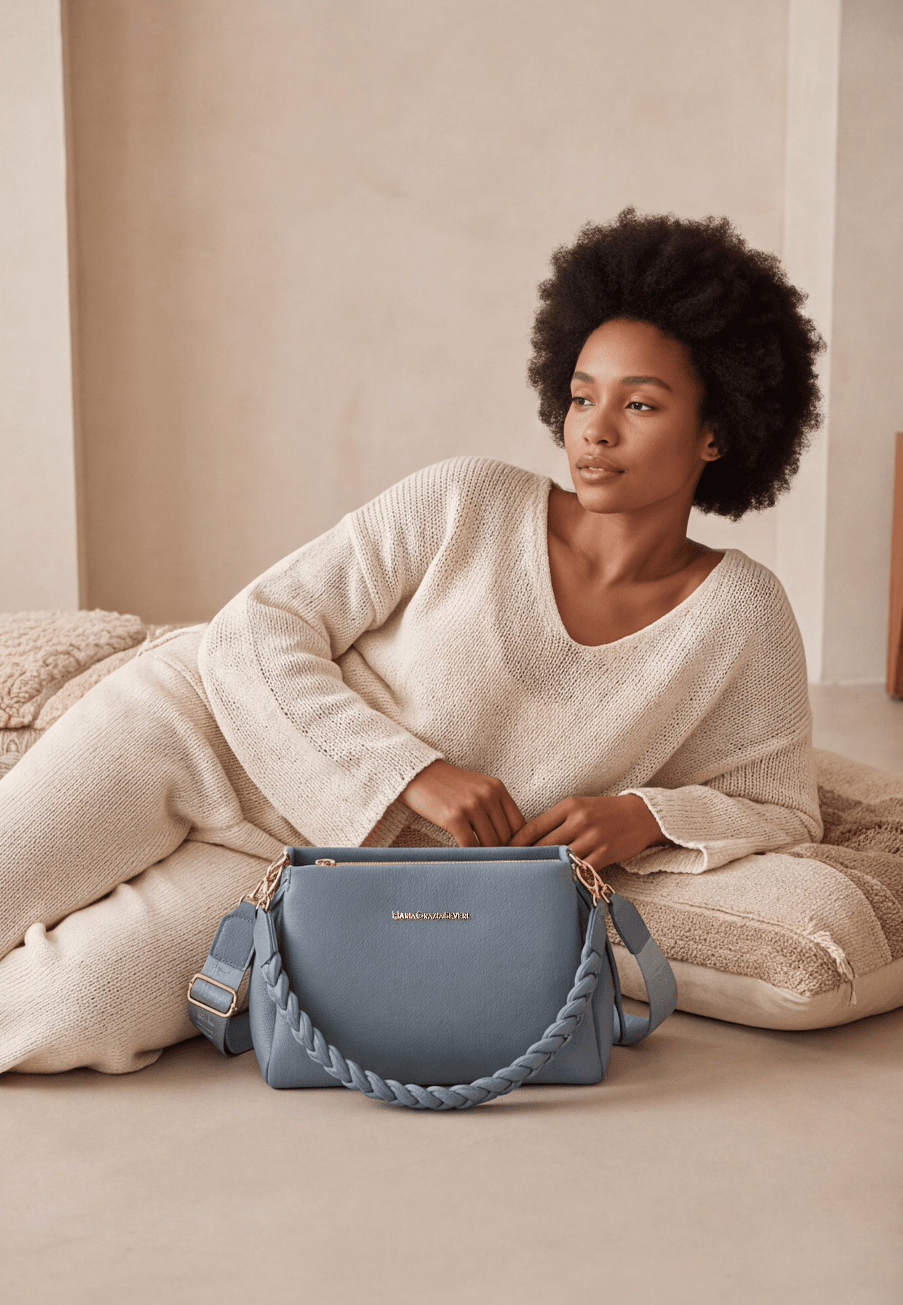 Maria Grazia Severi D8868 Borsa a Tracolla Pelle Vegana