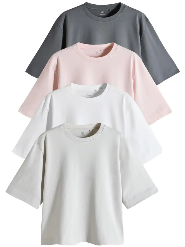 Geo Next The Set Pesante T-Shirt 4 Pezzi Comoda Quotidiana