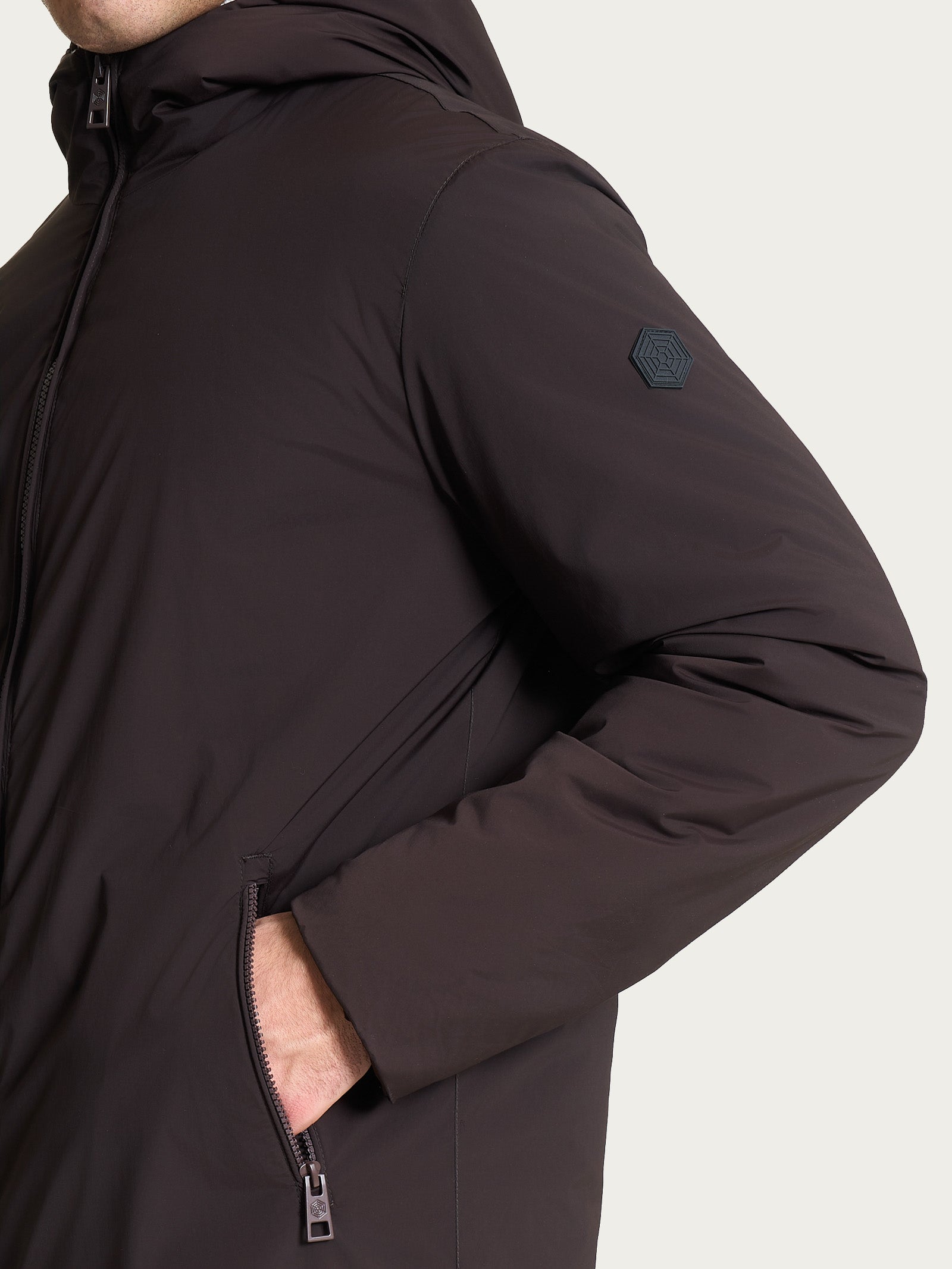 Ragno Parka Piumerino Lana con Cappuccio Chocolate Torte