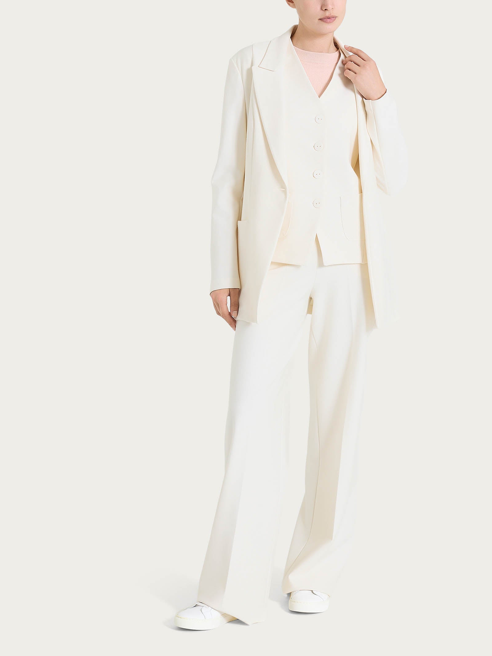 Ragno Compact blazer over donna Rain Forest punto Milano