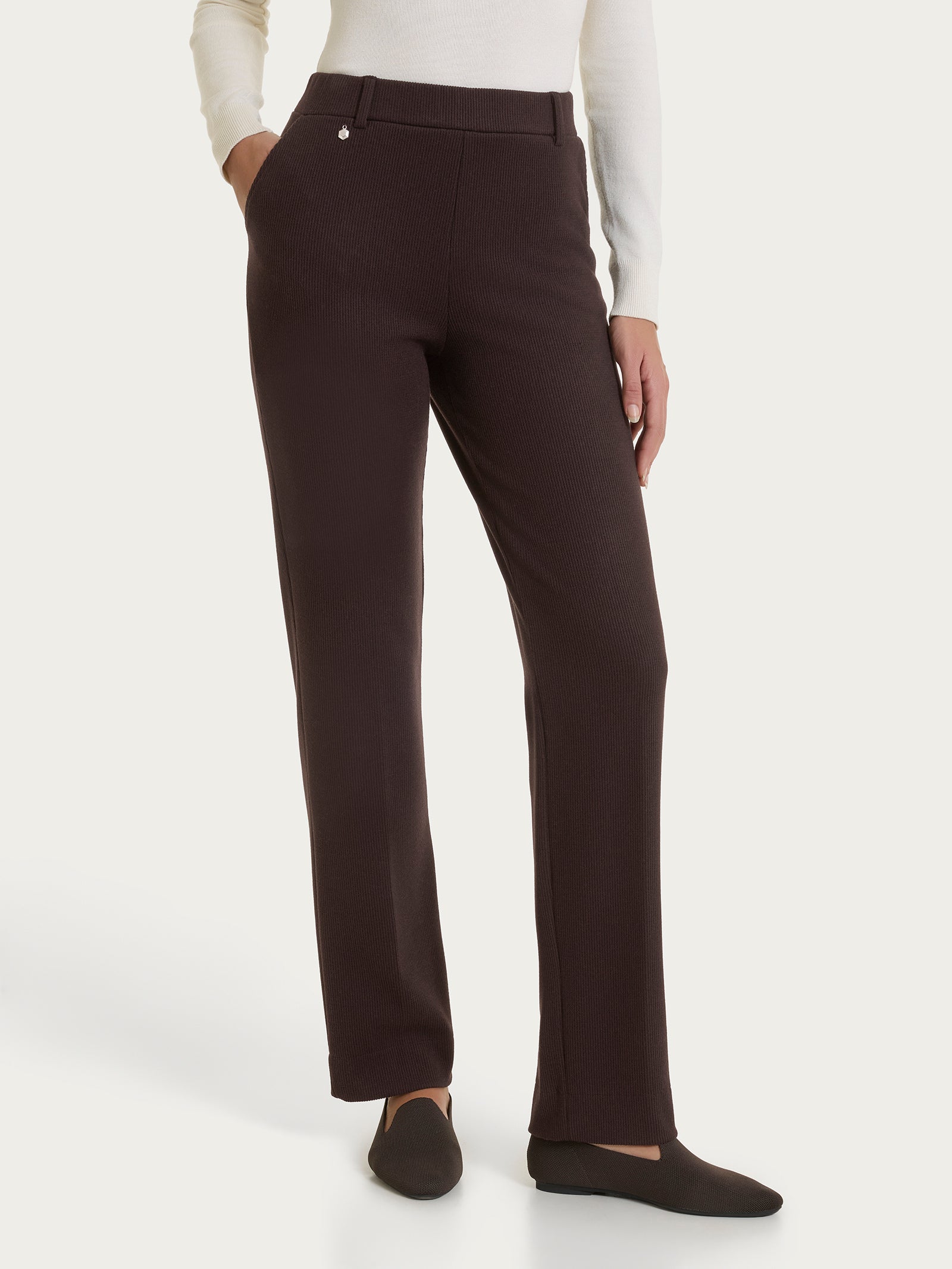 Ragno Compact Pantalone Dritto con Tasche Chocolate Torte velluto