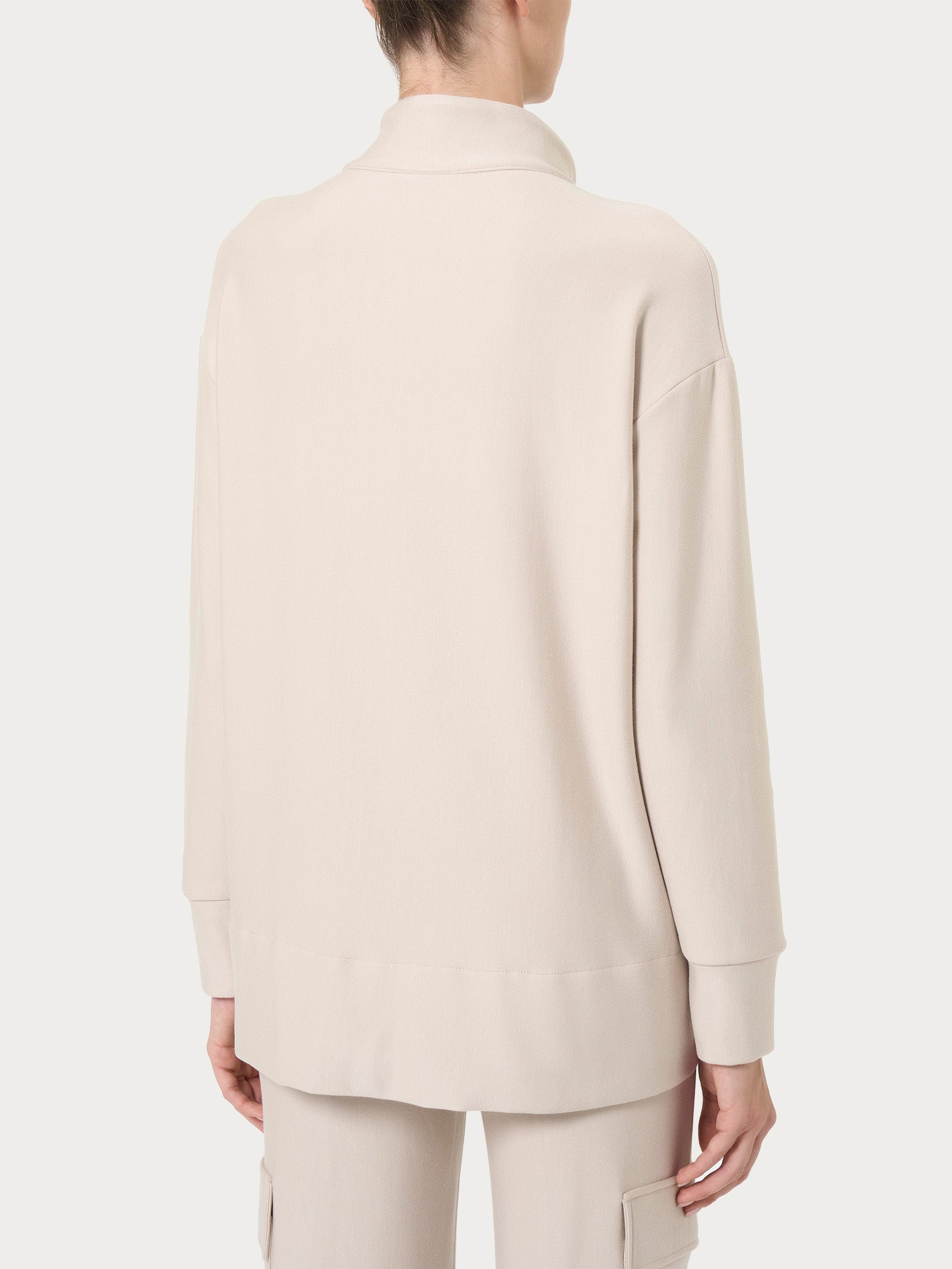 Ragno Eco Techno Fleece felpa zip Champignon viscosa