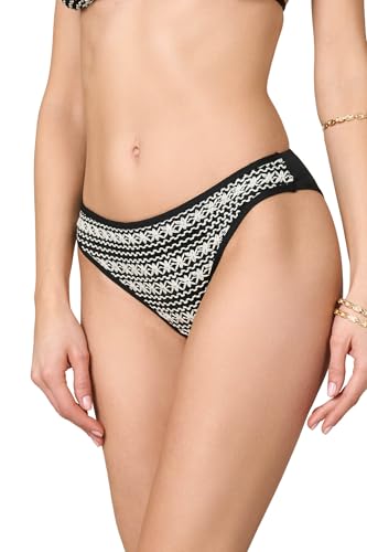 Goldenpoint Allure slip fianco basso bikini tinta unita ricamo geometrico