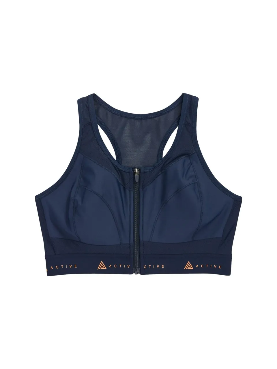 Next Reggiseno sportivo alto impatto DD+ 3E blu navy zip