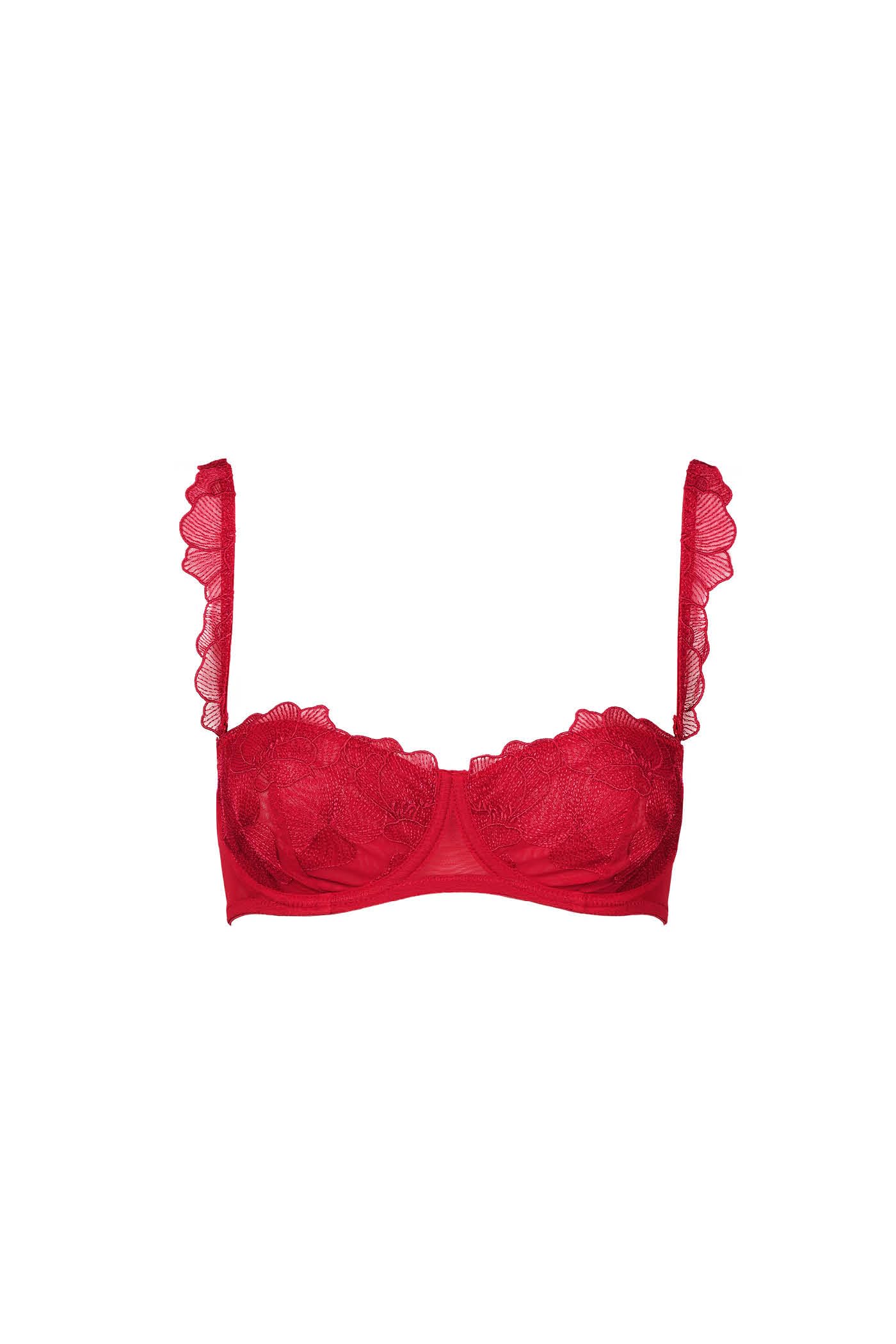 Goldenpoint Gaia Ruby Gardenia balconette pizzo floreale