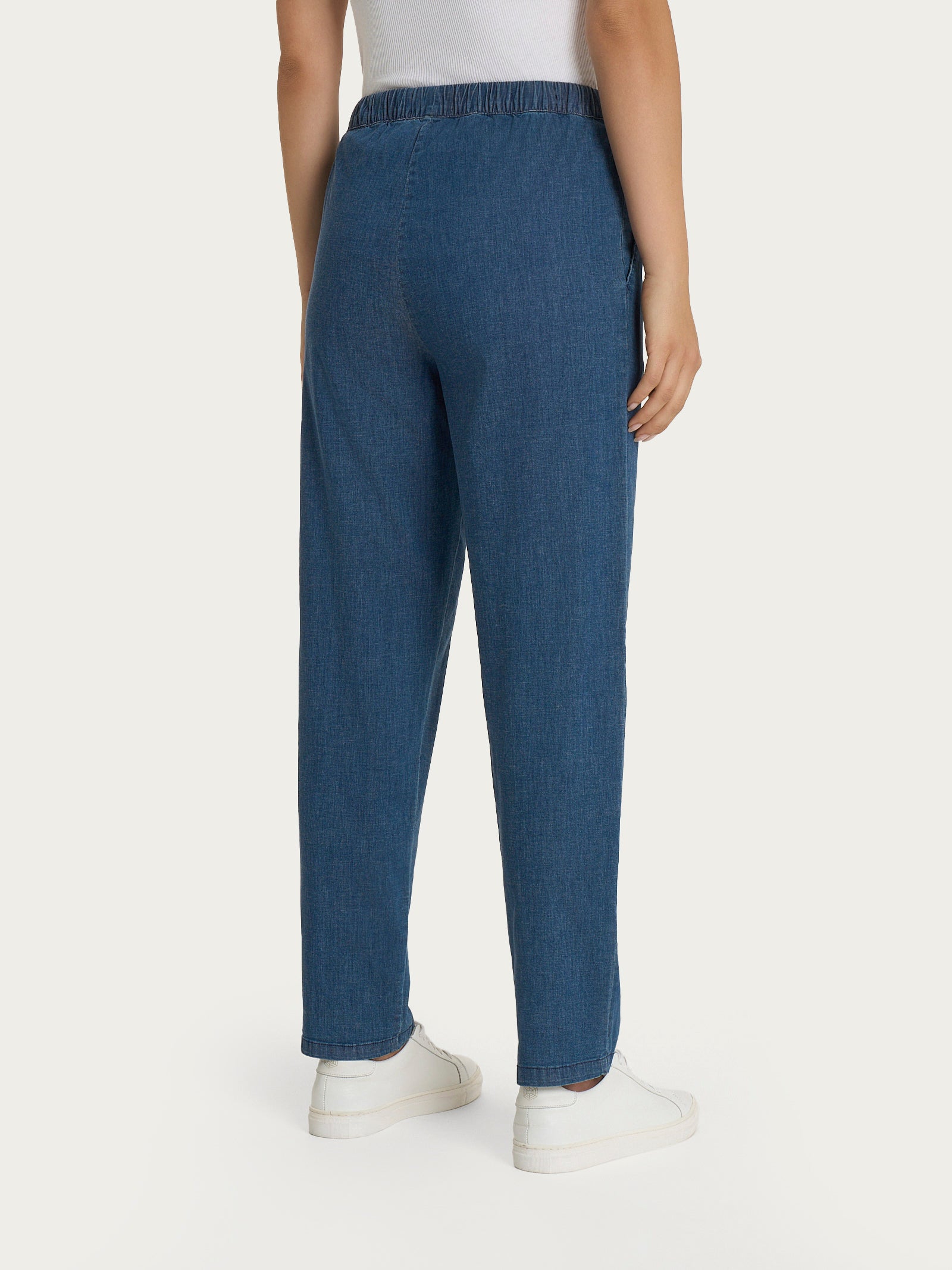 Ragno Super Light Denim Jeans Jogger Donna Indigo Elastico