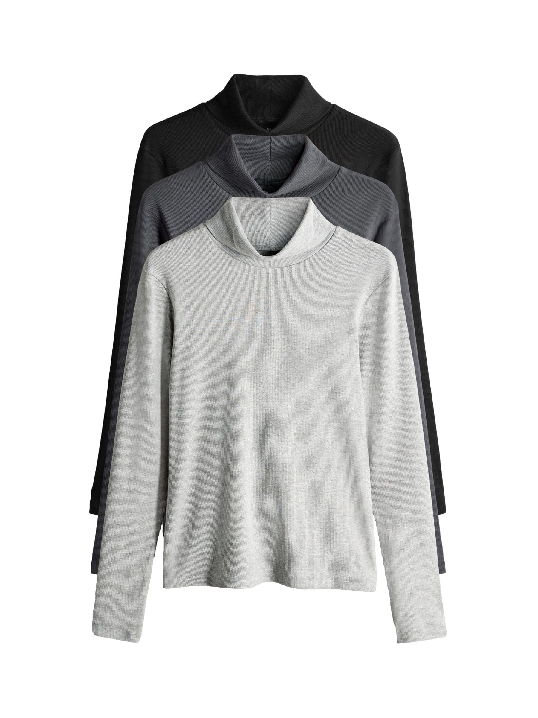 Geo Next The Set Maglia a Coste Manica Lunga 3 Pezzi Collo Alto