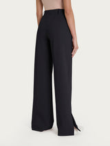 Ragno Compact Light pantalone palazzo nero con tasche