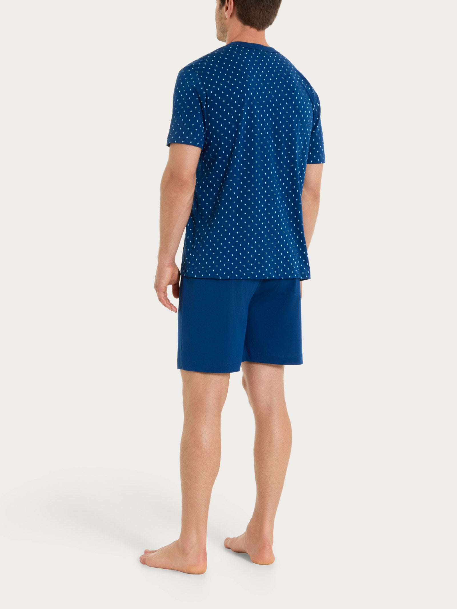 Ragno Jersey Cotone Pigiama Corto Uomo Navy Peony