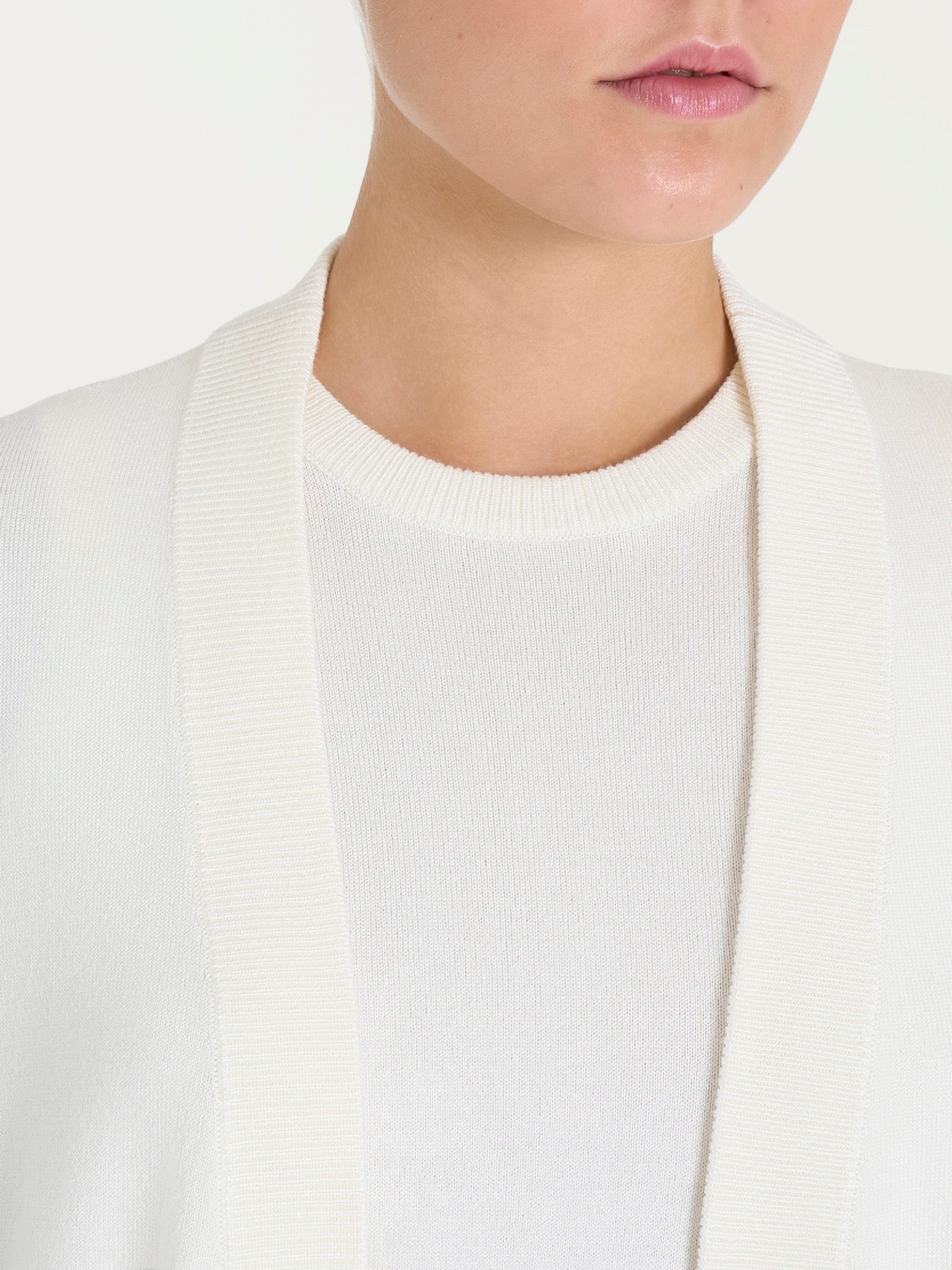 Ragno Four Seasons cardigan corto donna avorio misto viscosa