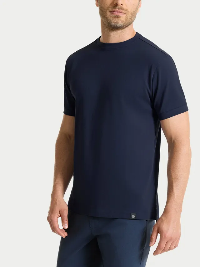 Ragno Eco Cotton Piquet Stretch t-shirt uomo blu Outer Space