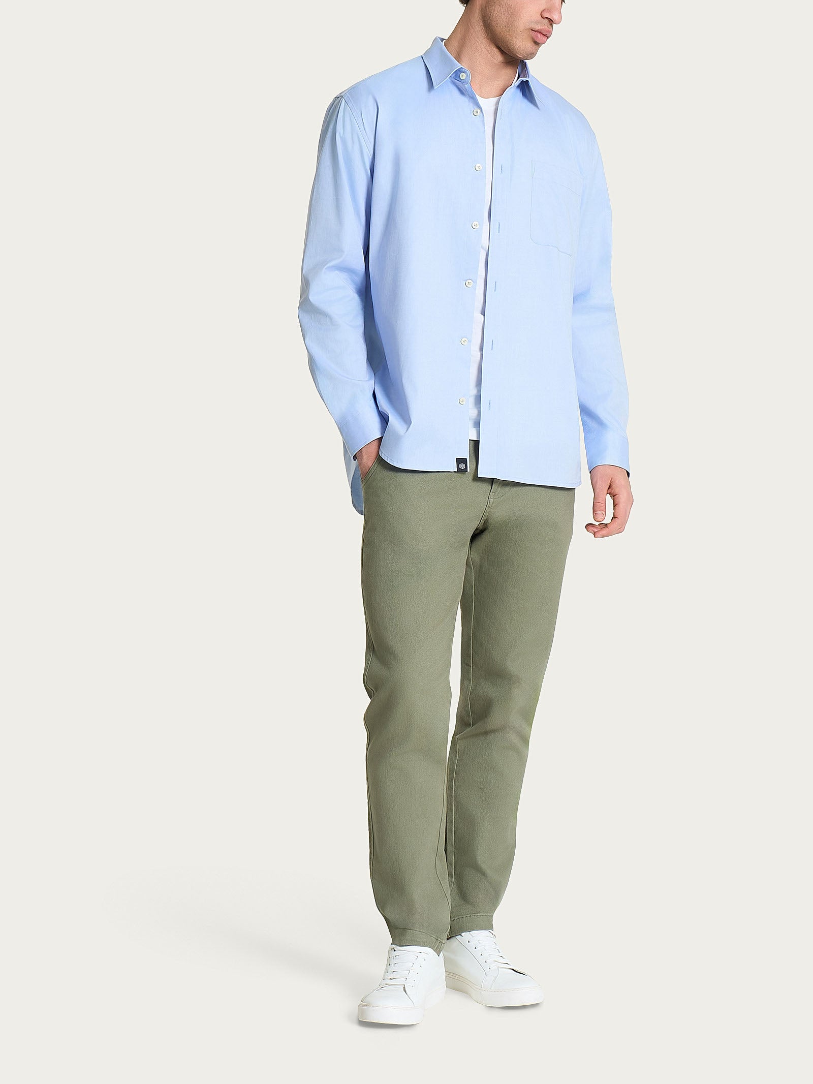 Ragno Camicia Oxford Puro Cotone Brunnera Blue