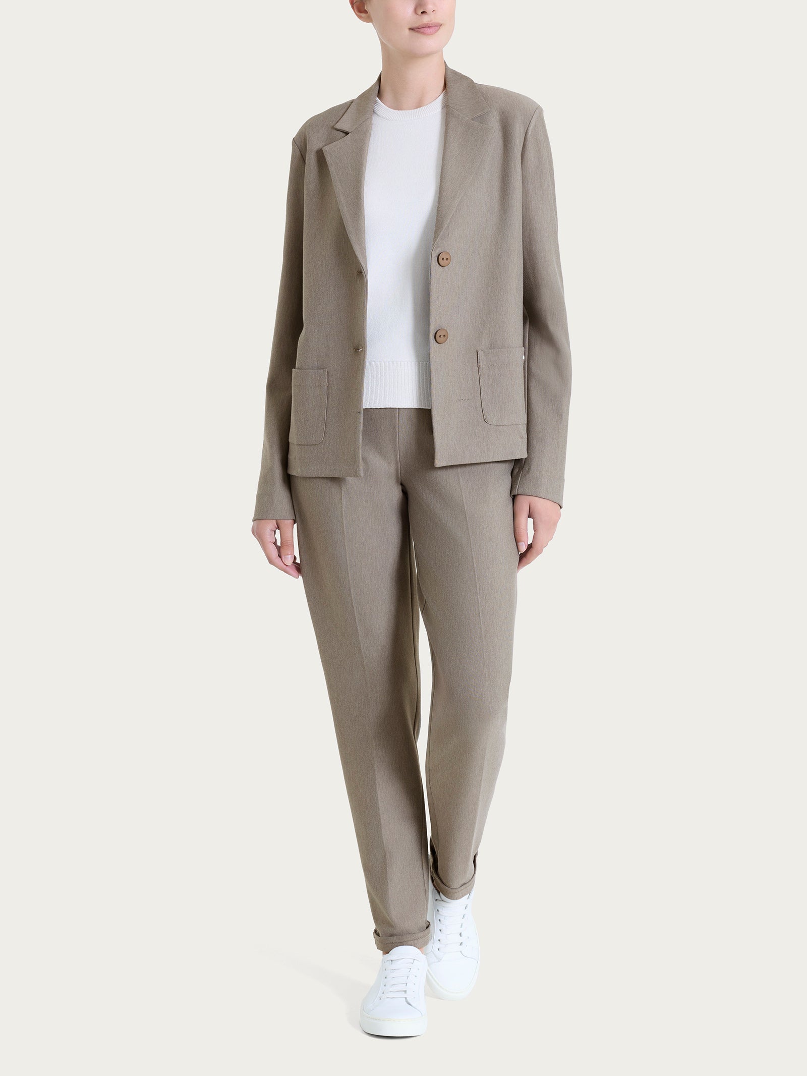 Ragno Compact Blazer Due Bottoni Glace Melange grigio