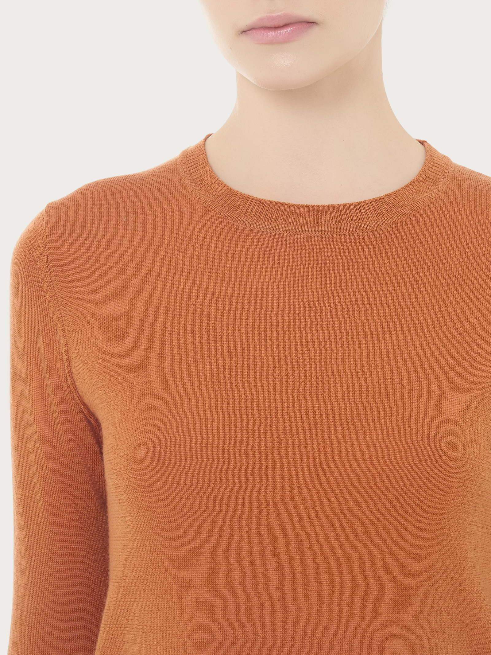 Ragno Merino Soft Girocollo Maglia Donna Rust Lana