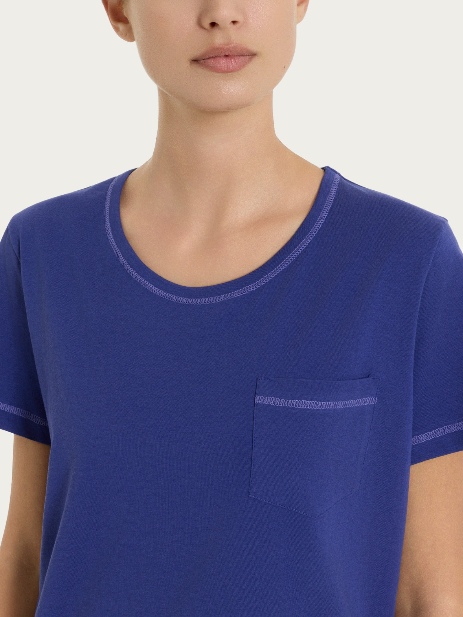 Ragno Jersey Cotone Pigiama Pinocchietto Donna Navy Blue