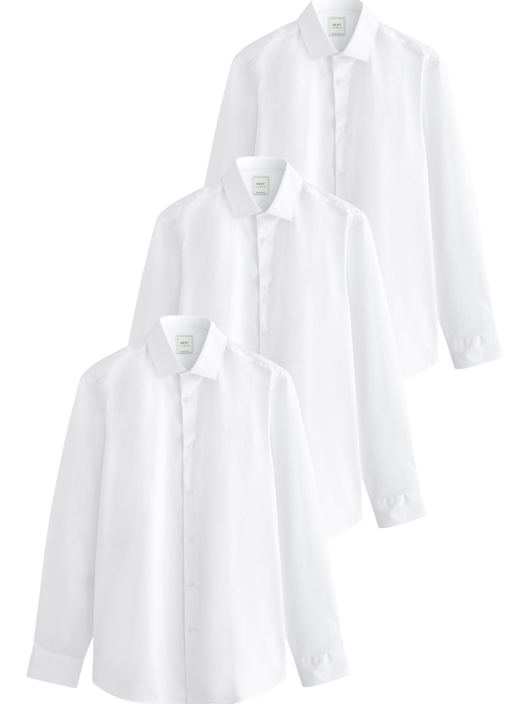 Next camicie uomo eleganti easy-care 3 pezzi regular cotone