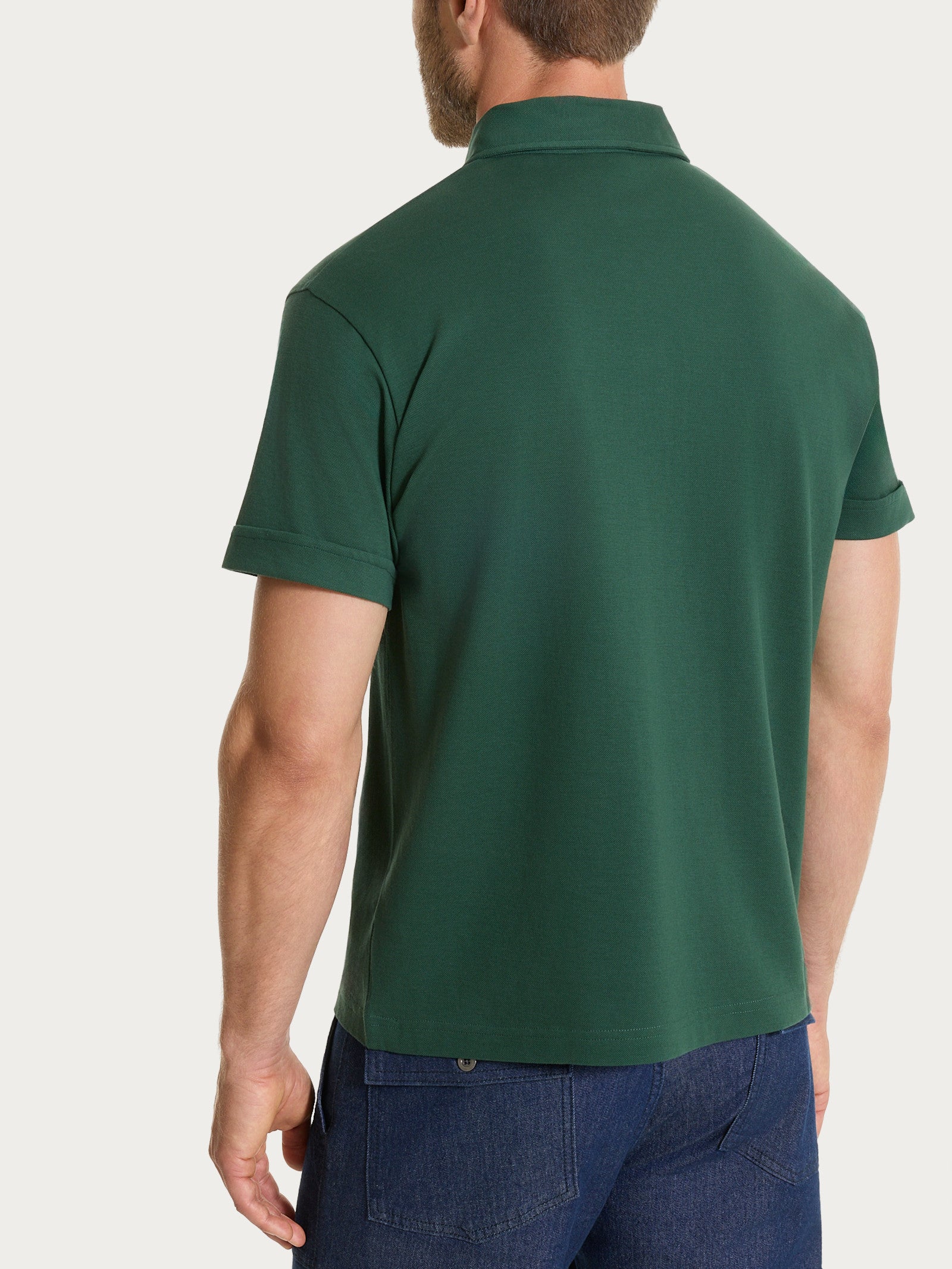 Ragno Puro Cotone polo manica corta Pineneedle piquet
