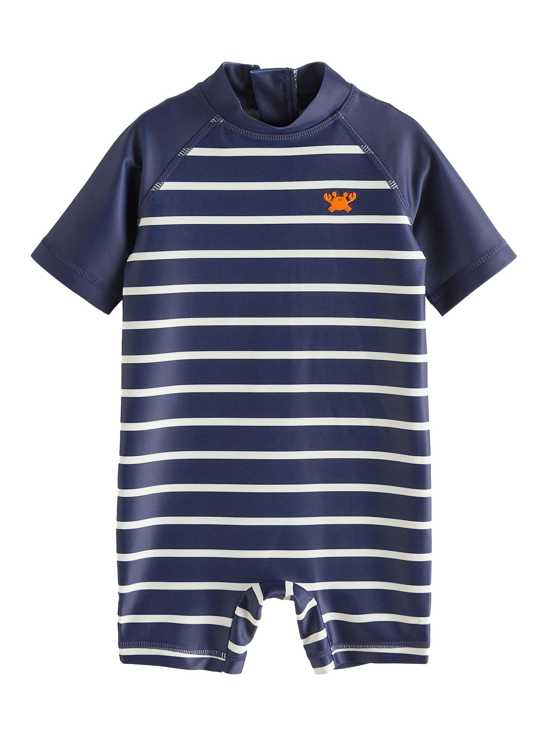 Next costume intero bimbo anti-UV navy stripe 12-18m