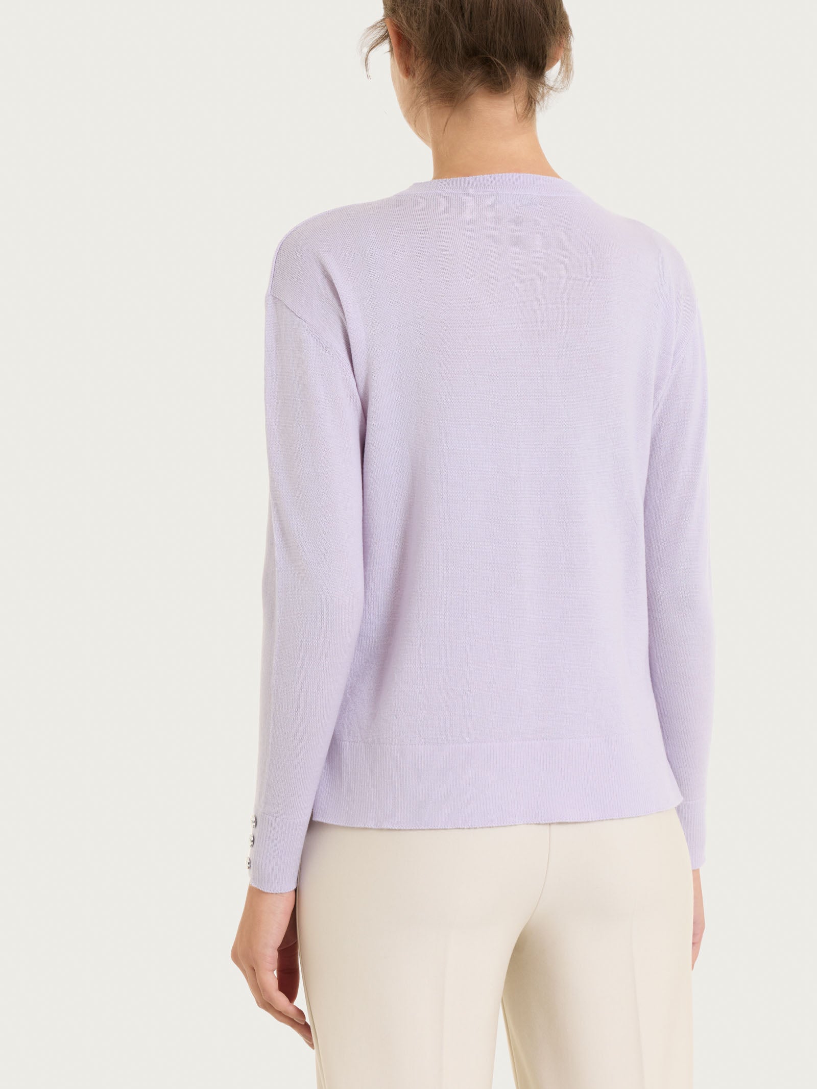 Ragno Merino Soft Girocollo Maglia Thistle Pura Lana