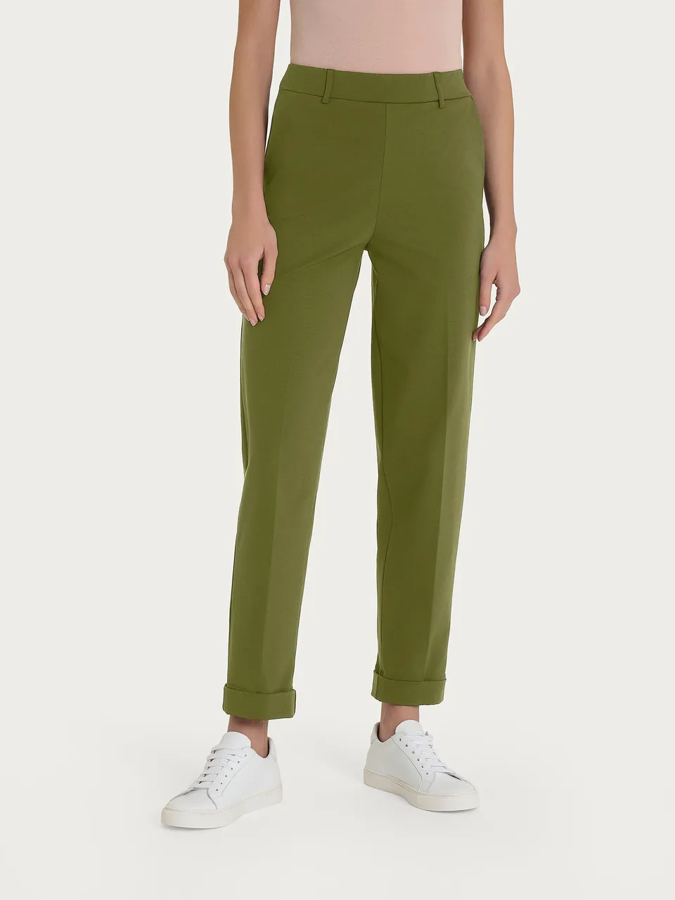 Ragno Compact Light Pantalone Carrot Donna Verde Sphagnum
