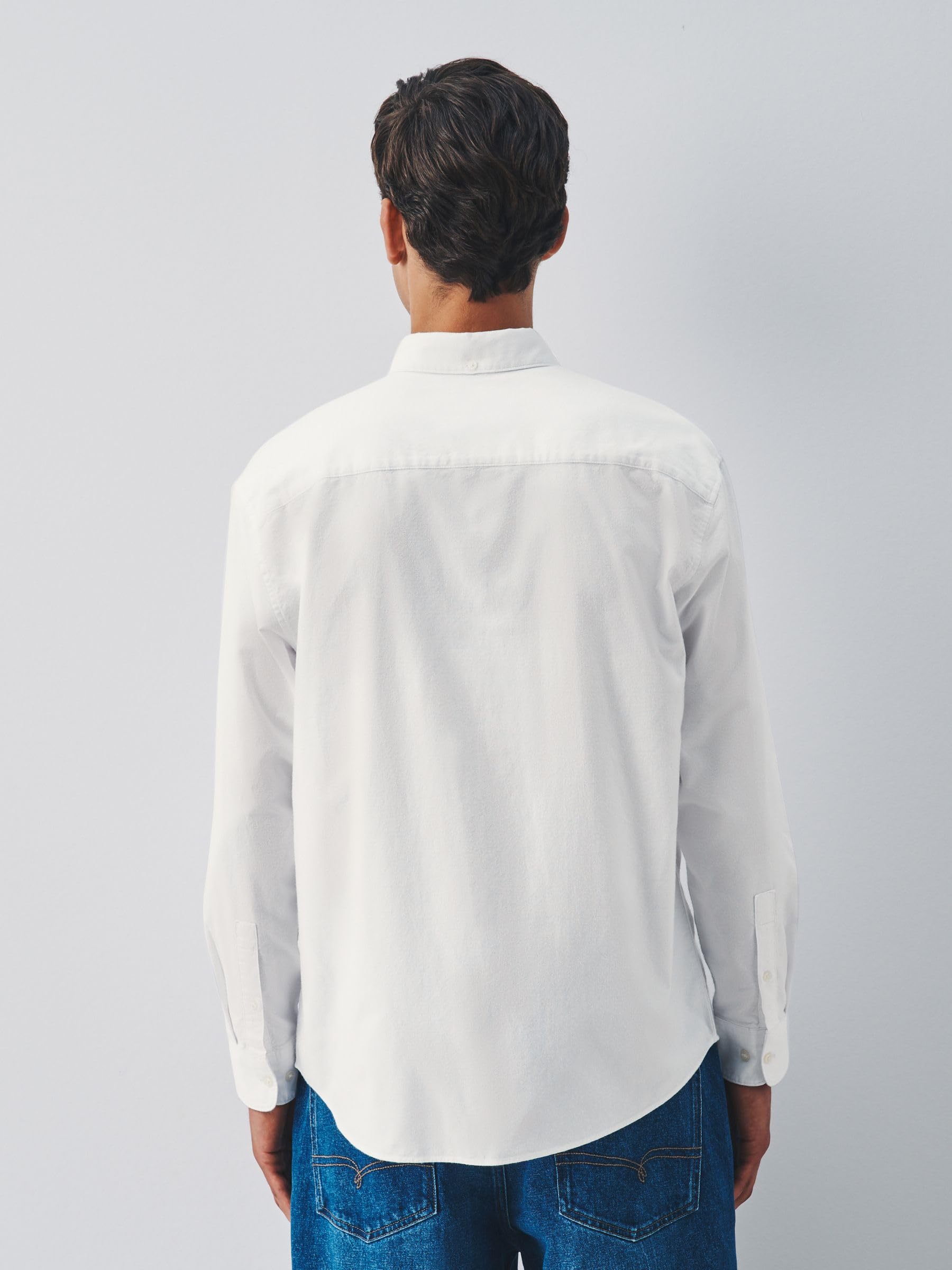 Next camicia oxford uomo maniche lunghe spazzolata comoda