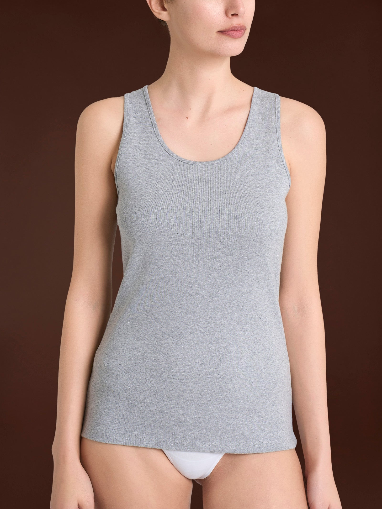 Ragno Thermo Cotton canottiera spalla larga grigia