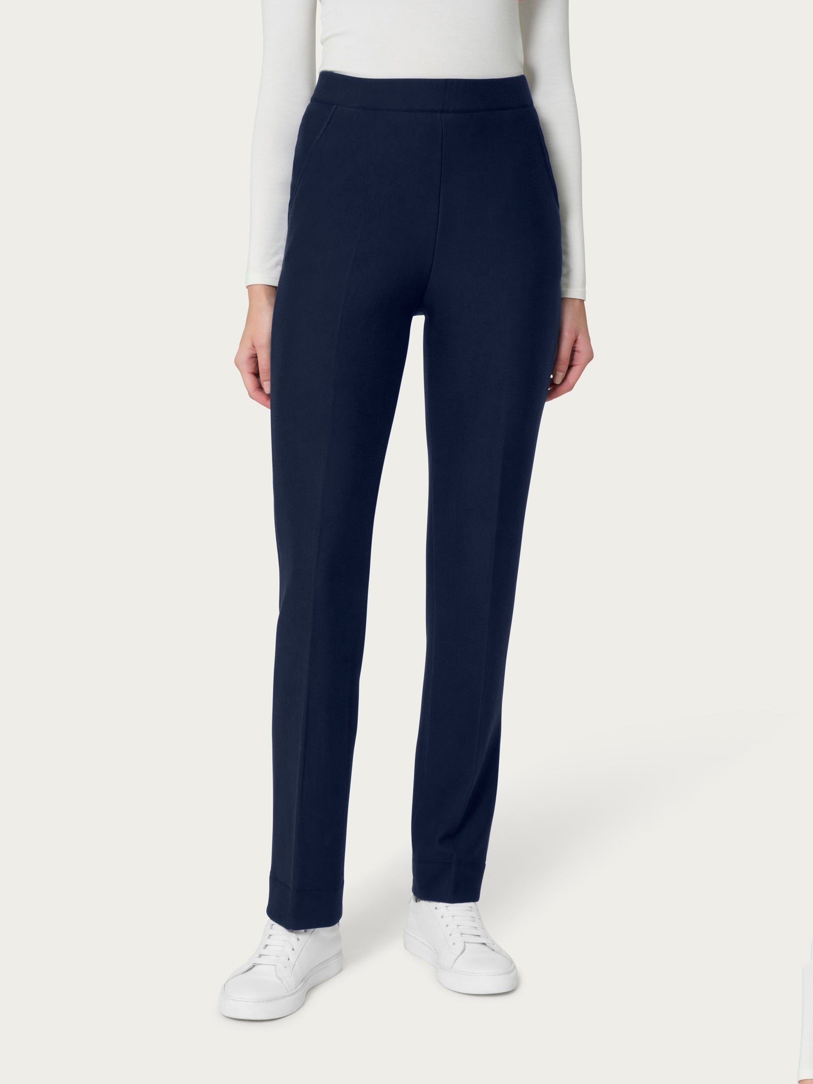 Ragno Comfort Pantalone Dritto Eco Techno Fleece Tasche Bleu Felpato