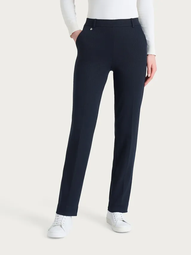 Ragno Compact pantalone dritto bleu micro check