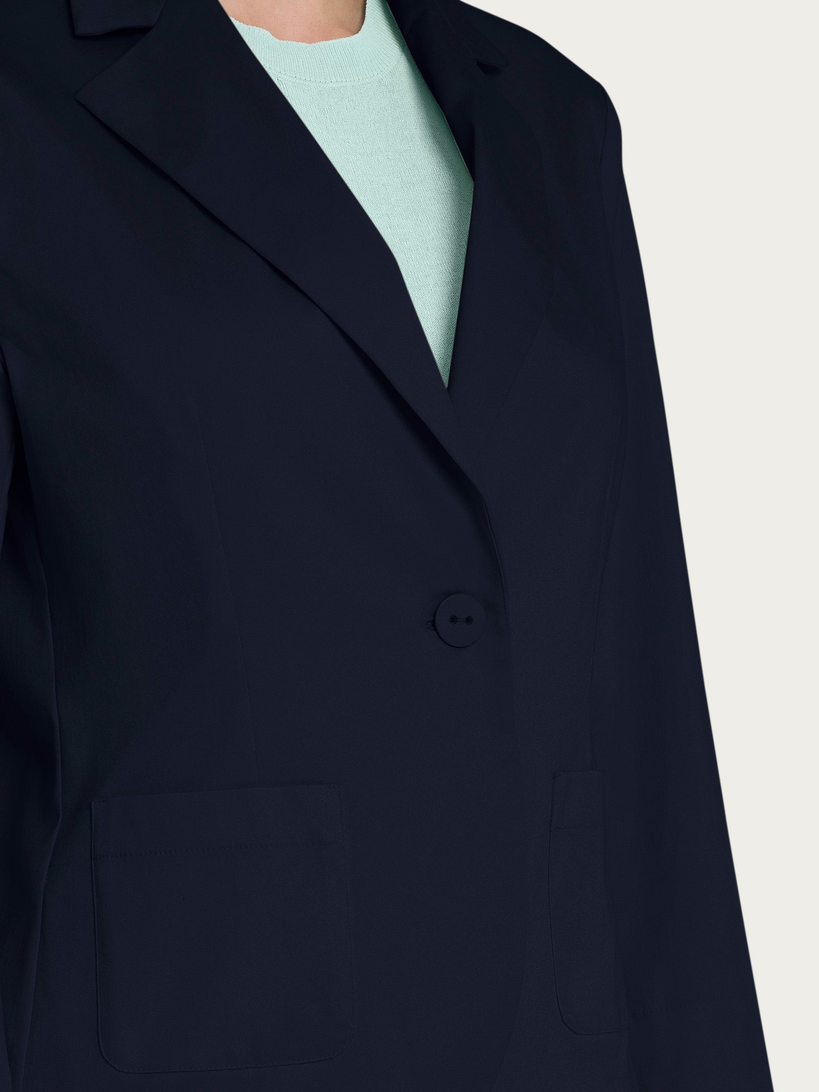 Ragno Satin Power Blazer Bleu manica 3/4 cotone