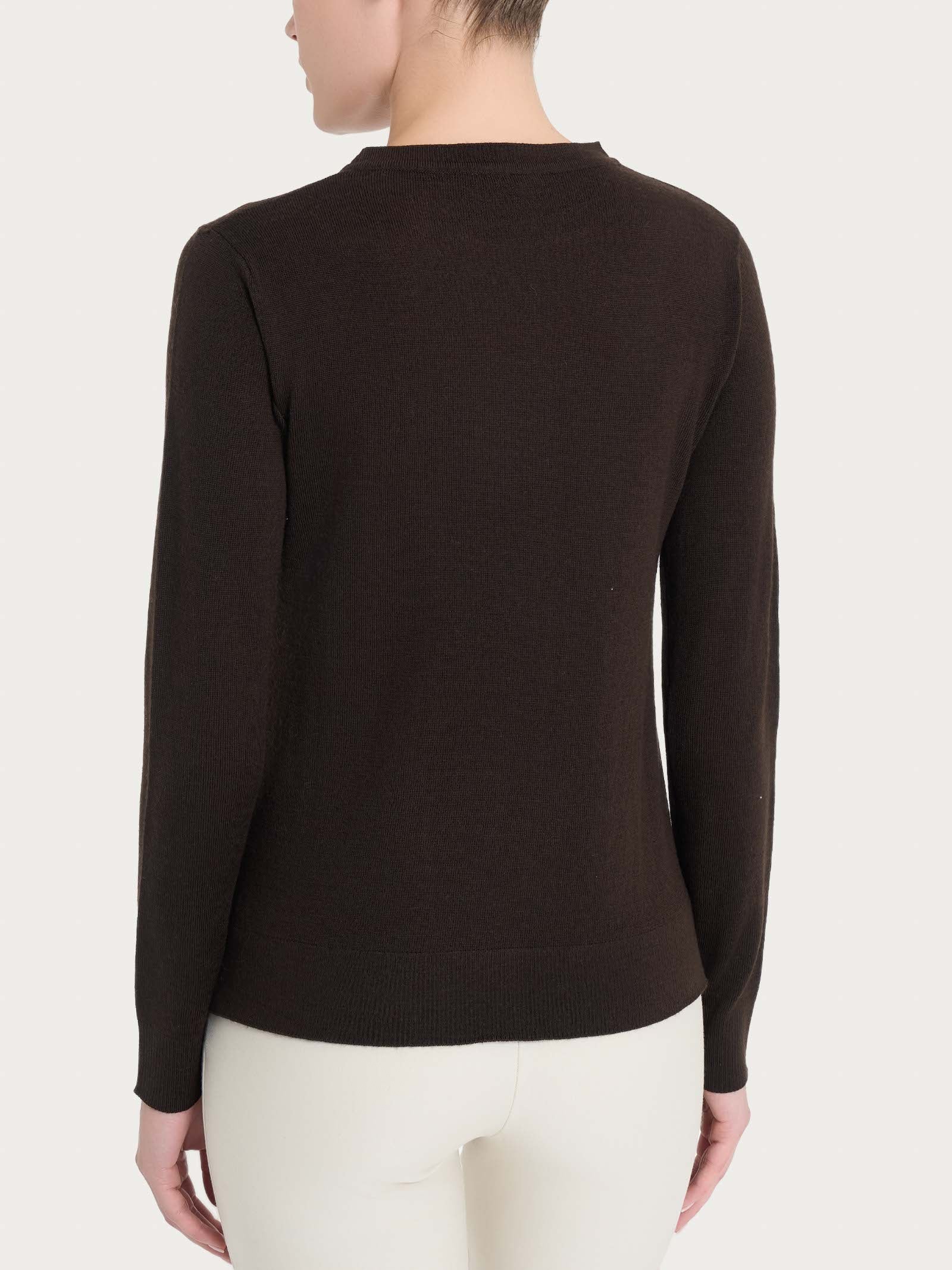 Ragno Merino Soft Maglia Girocollo Chocolate Torte Lana