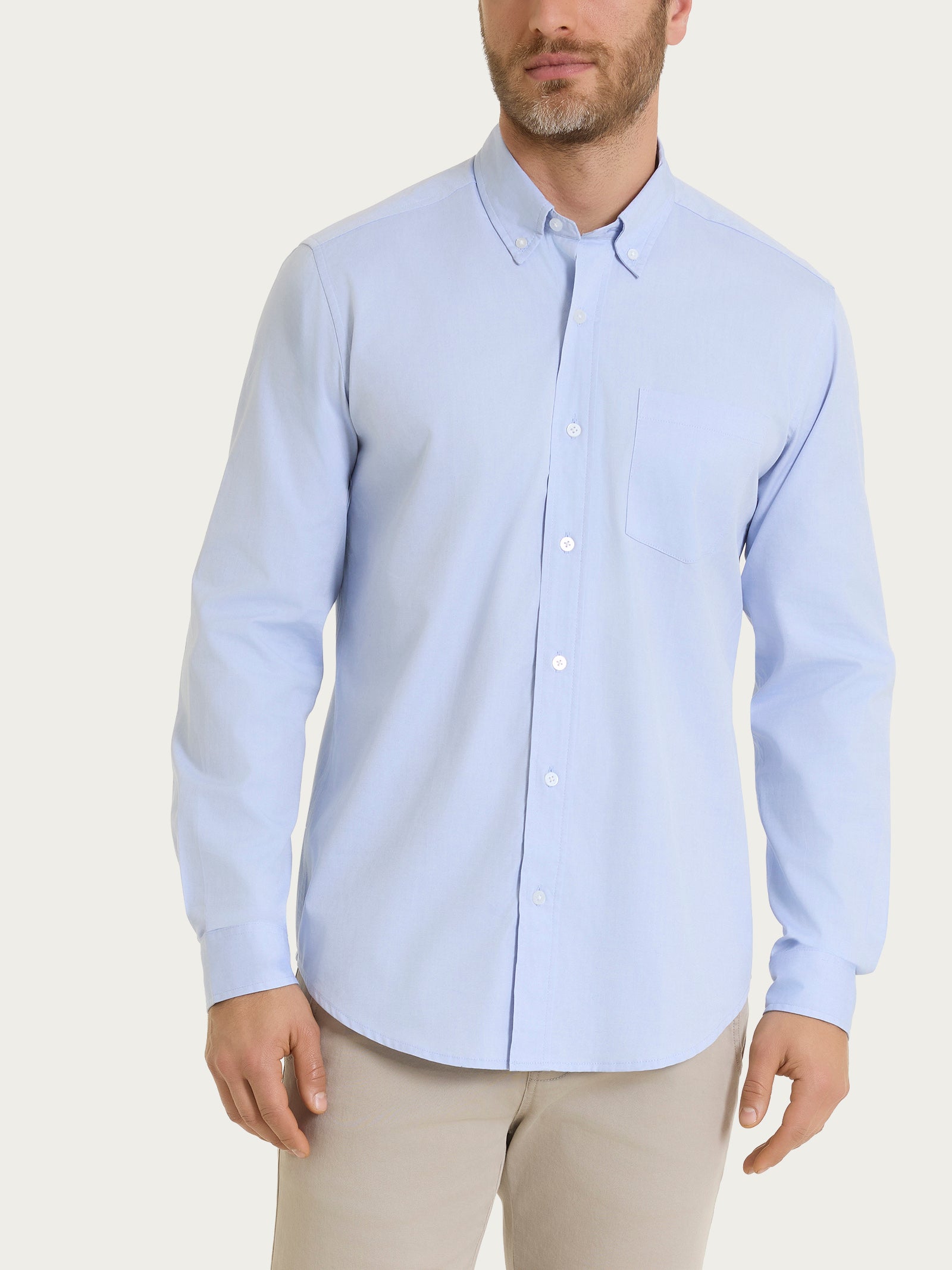 Ragno camicia button down Oxford Brunnera Blue uomo
