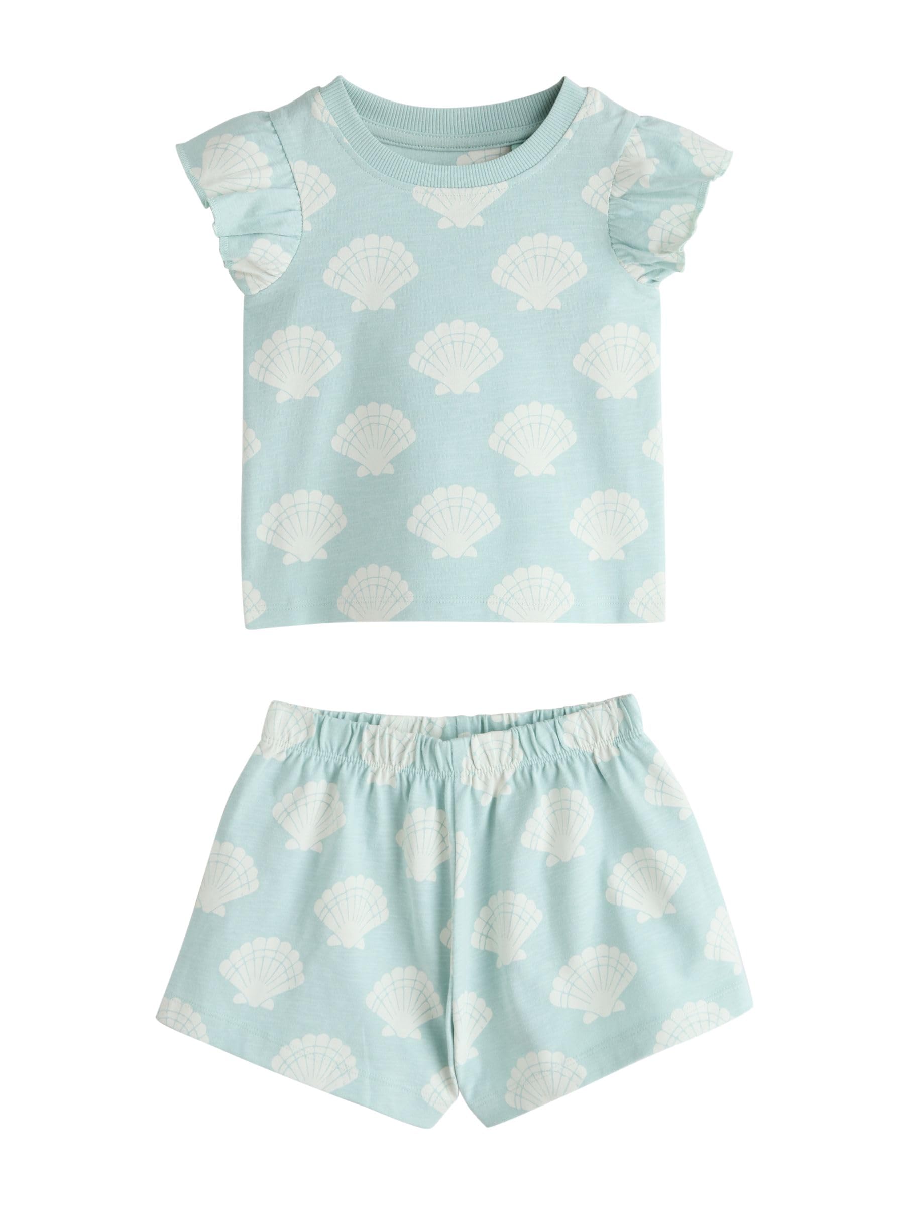 Next pigiami corti bambina conchiglie 3 pezzi 86-92