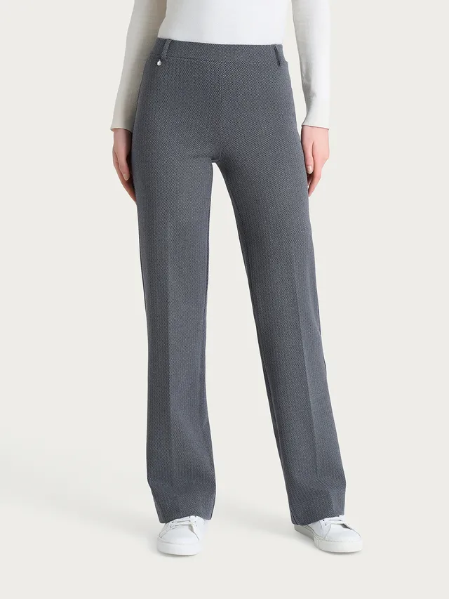 Ragno Compact pantalone ampio spina di pesce ardesia mel.