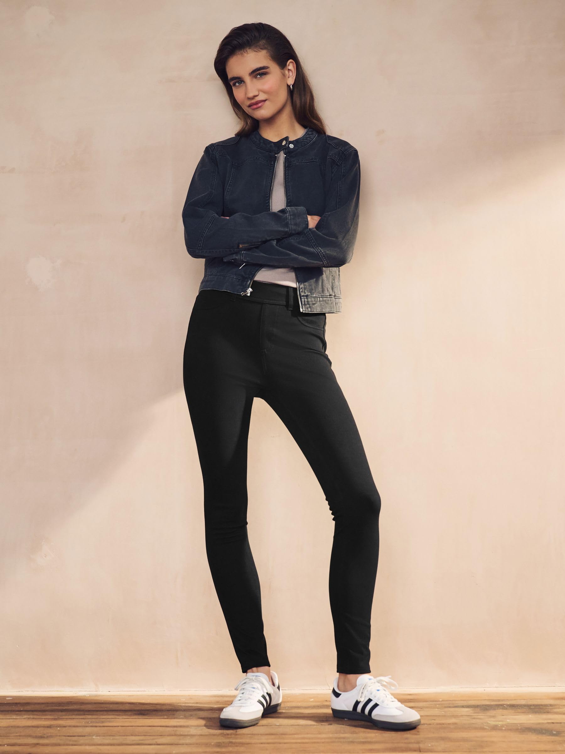 Next leggings denim jersey donna elasticizzati