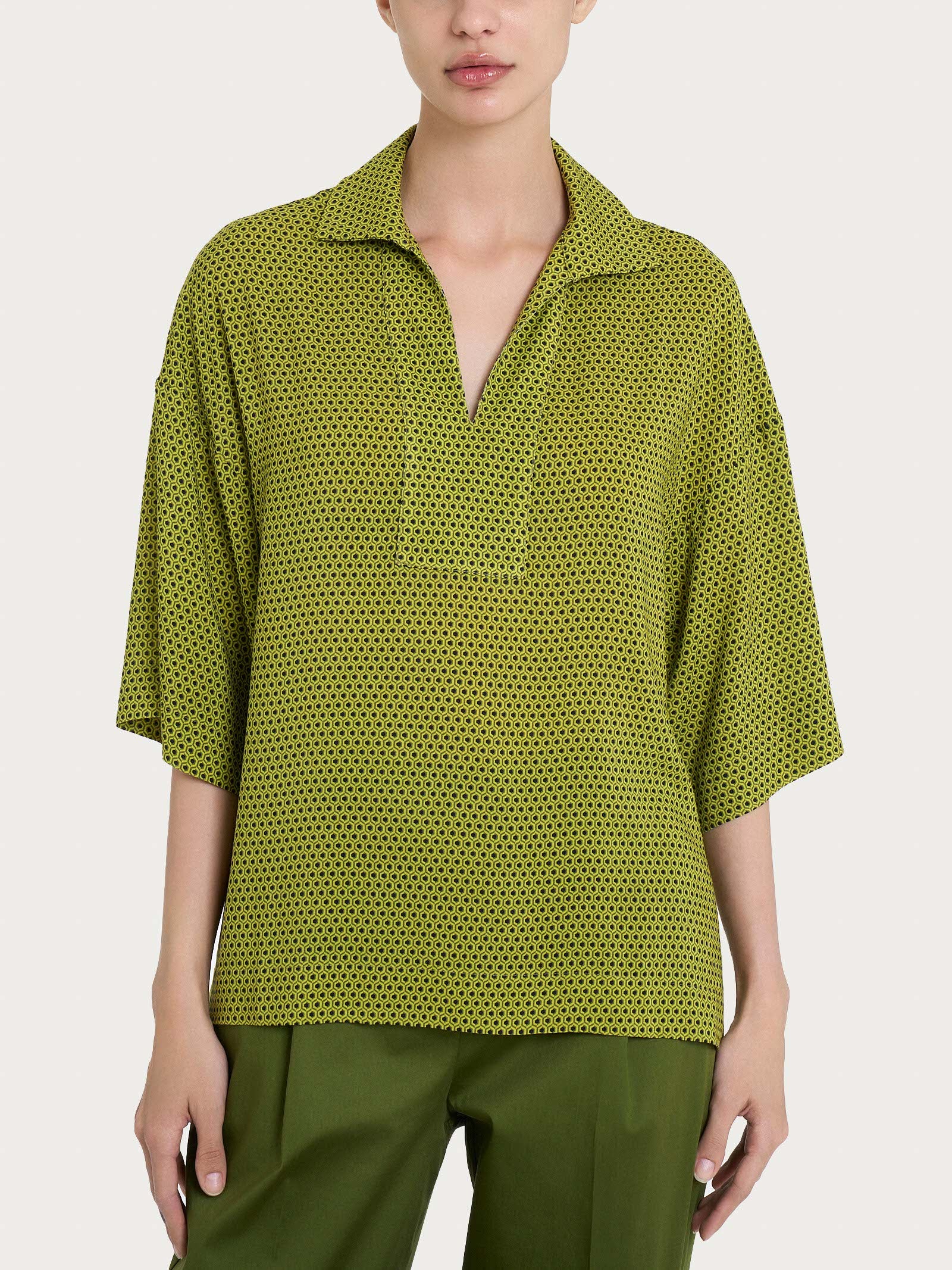 Ragno Ecoseta blusa donna viscosa Fant. Sphagnum