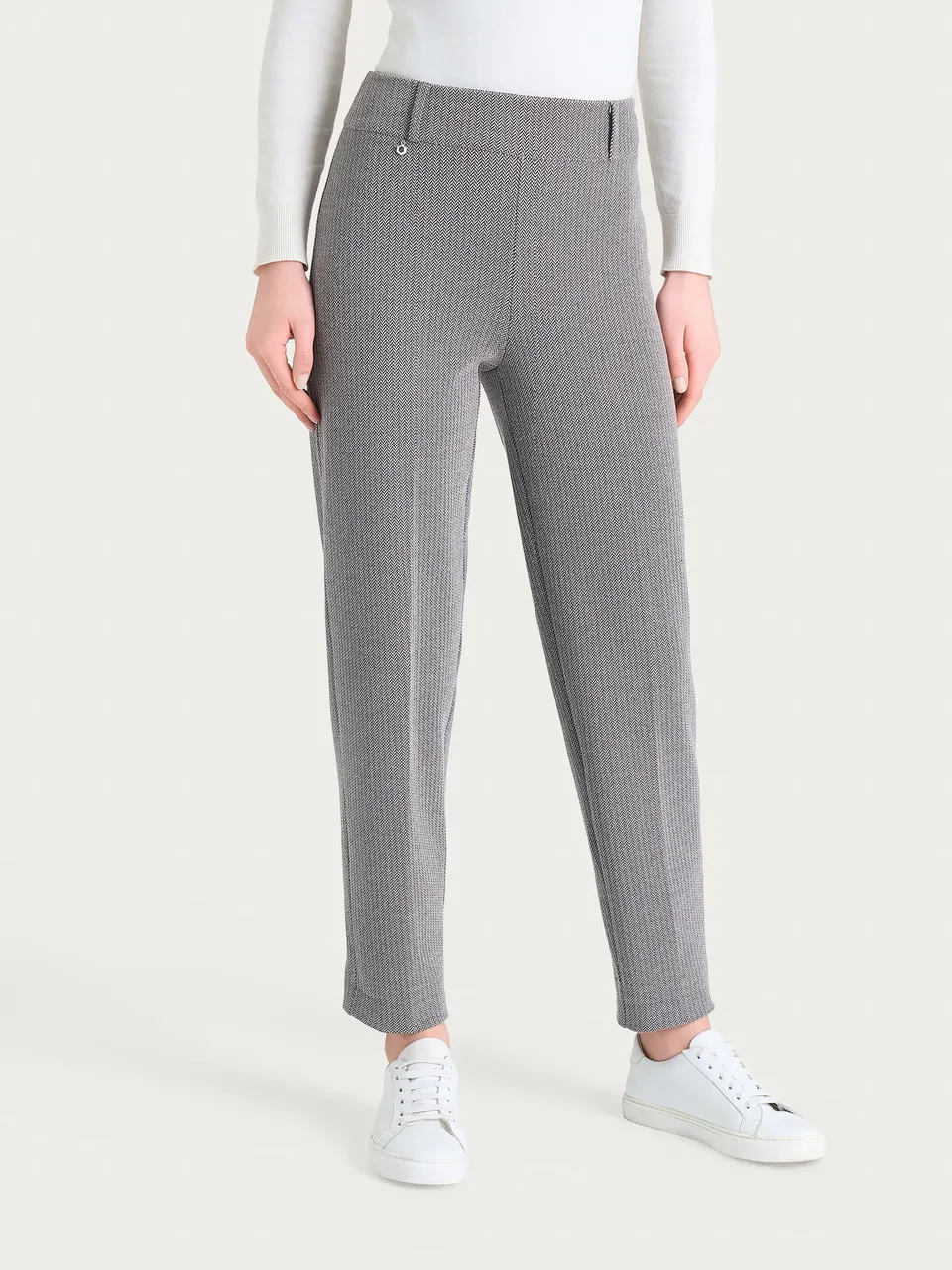 Ragno Compact Pantalone Carota Chocolate Spina Pesce