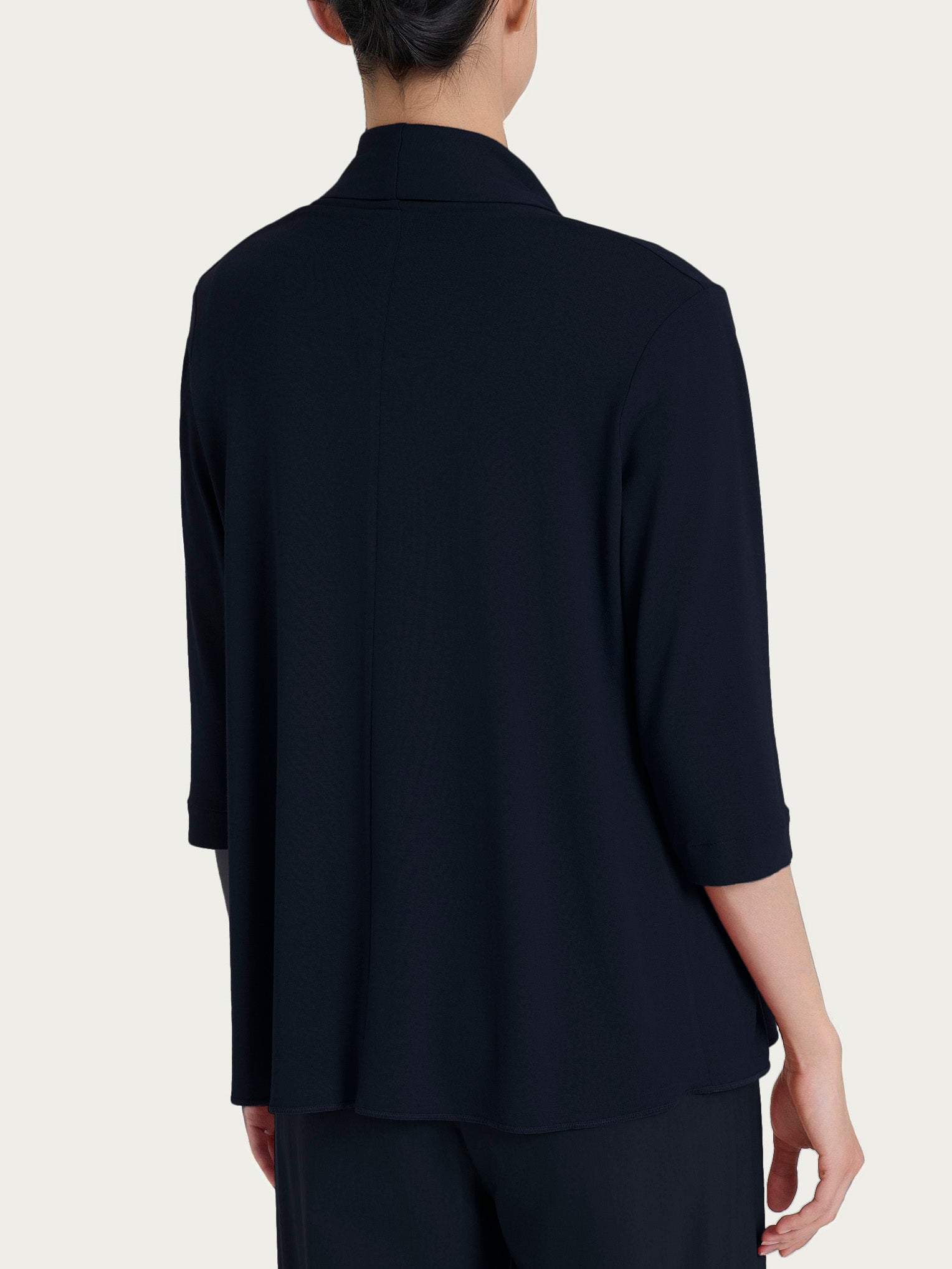 Ragno Cardigan corto aperto jersey cardigan blu viscosa crêpe