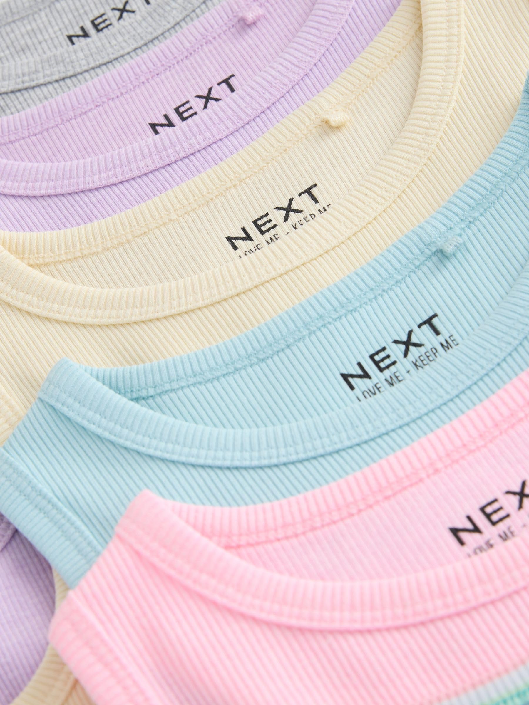 Next canotte a coste ragazza 7 pezzi taglia 170