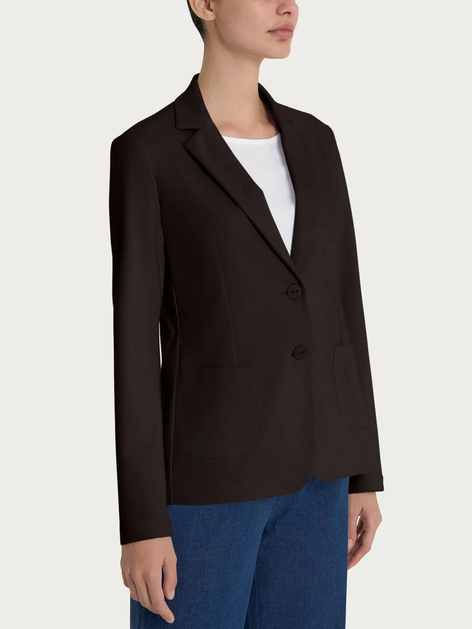 Ragno Compact Light Two-Button Blazer donna Chocolate Torte leggero