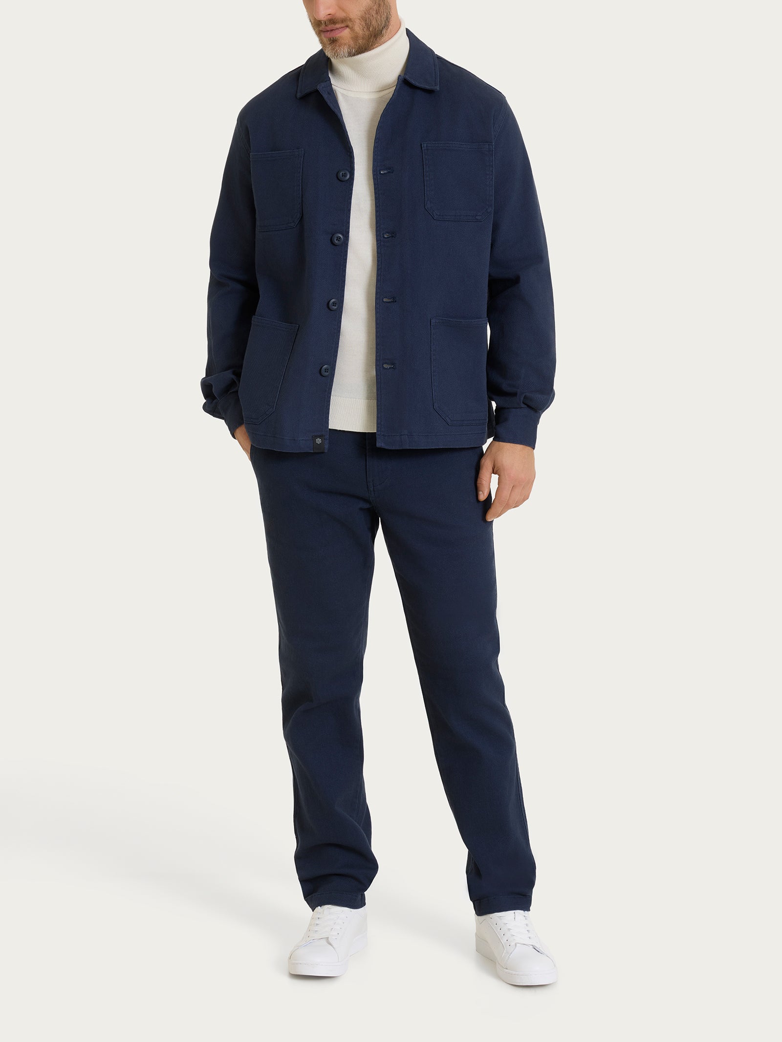 Ragno Giacca Utility Raw twill cotone Profondo elasticizzato