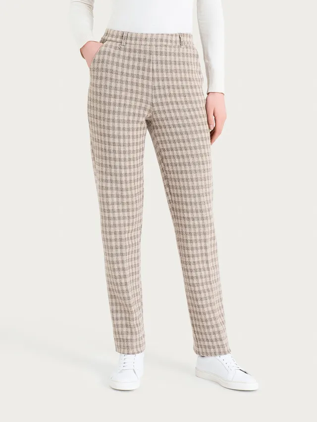 Ragno Eco Jacquard pantalone dritto misto lana pine bark
