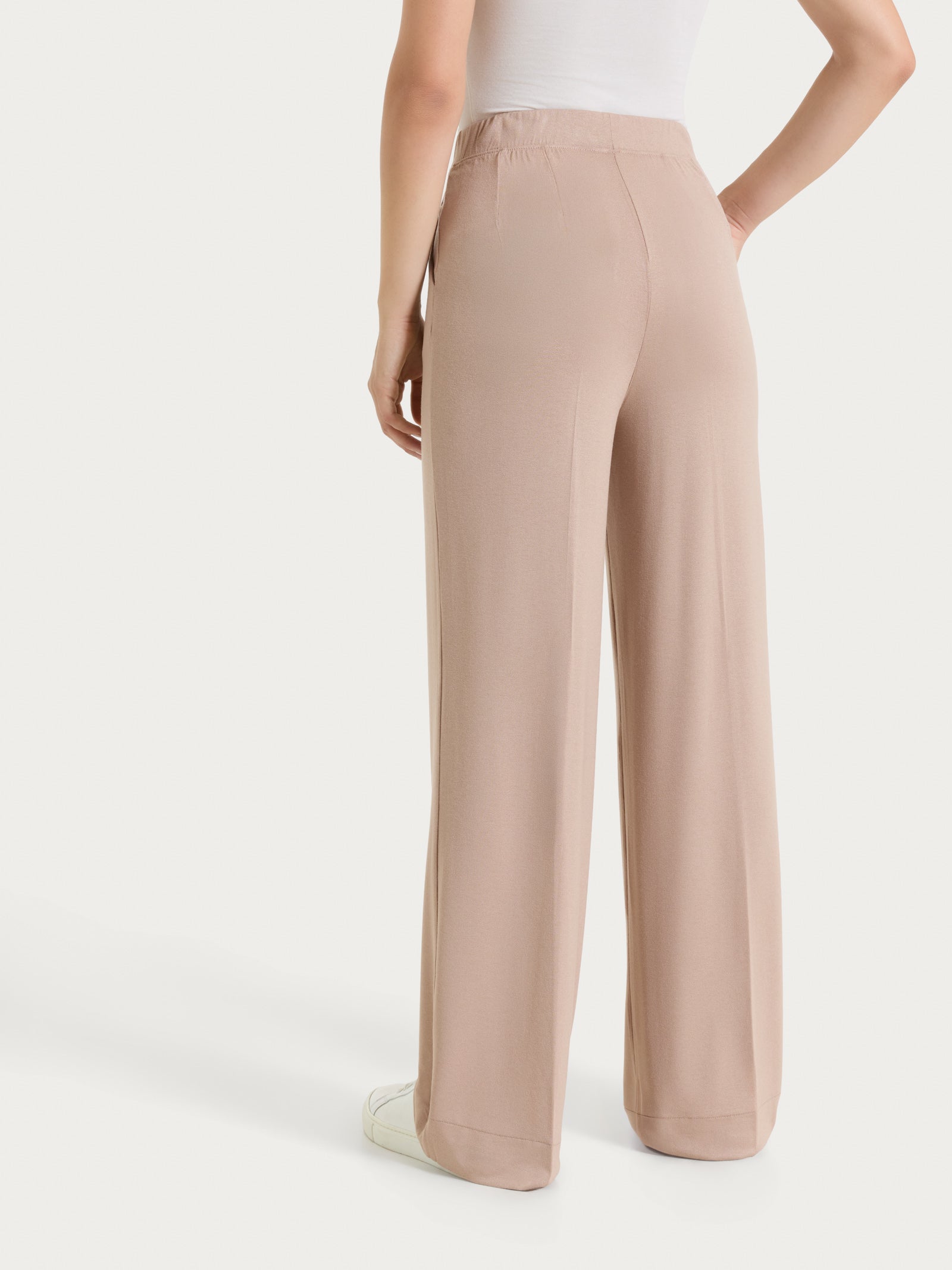 Ragno Relaxed Wardrobe Pantalone palazzo viscosa taupe