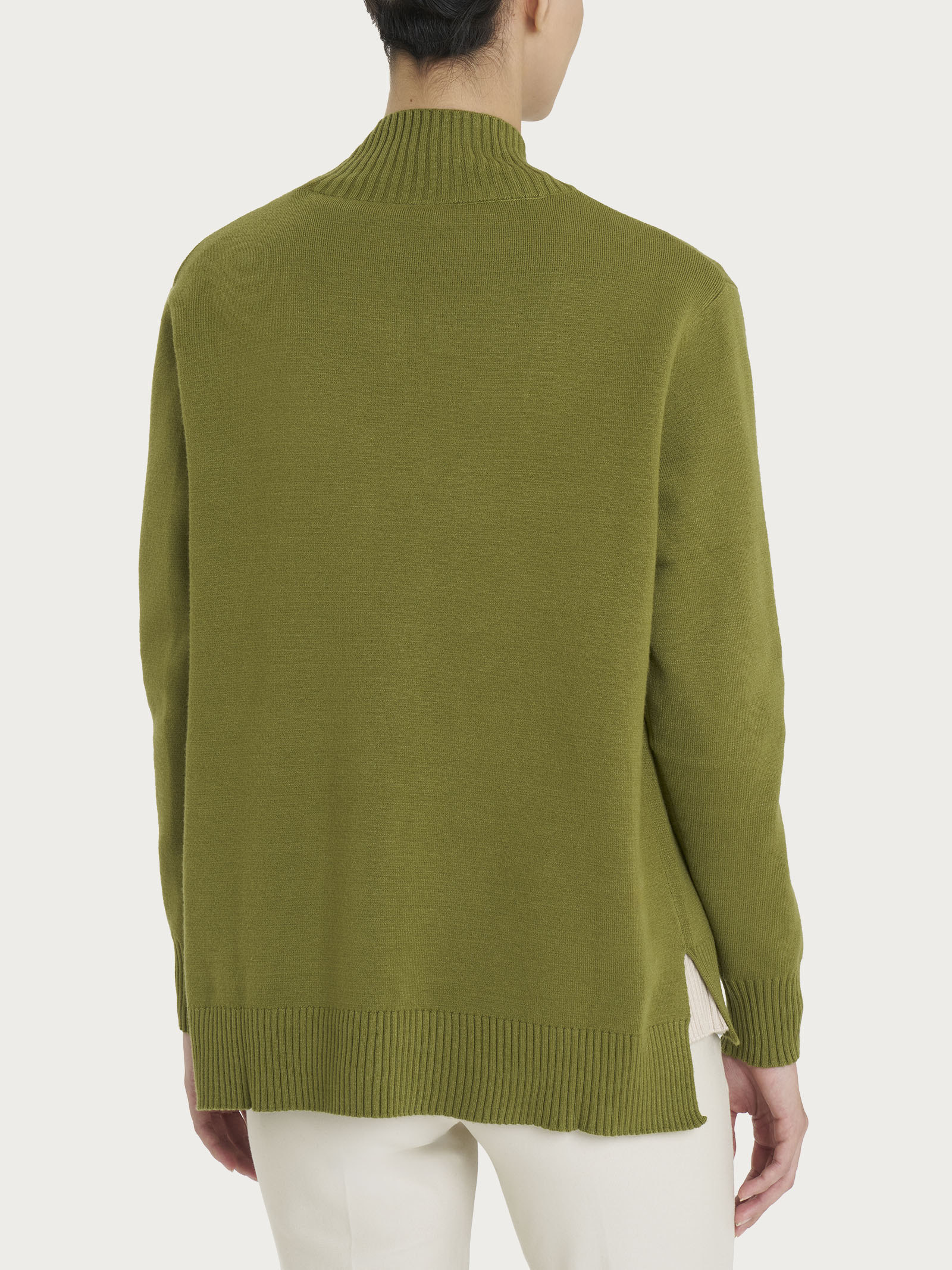 Ragno Super Soft Cardigan Aperto Boxy Sphagnum